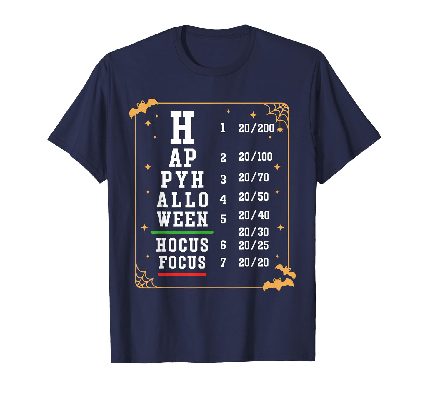 Optometry Halloween Spooky Ophthalmologist Funny Eye Doctor T-Shirt