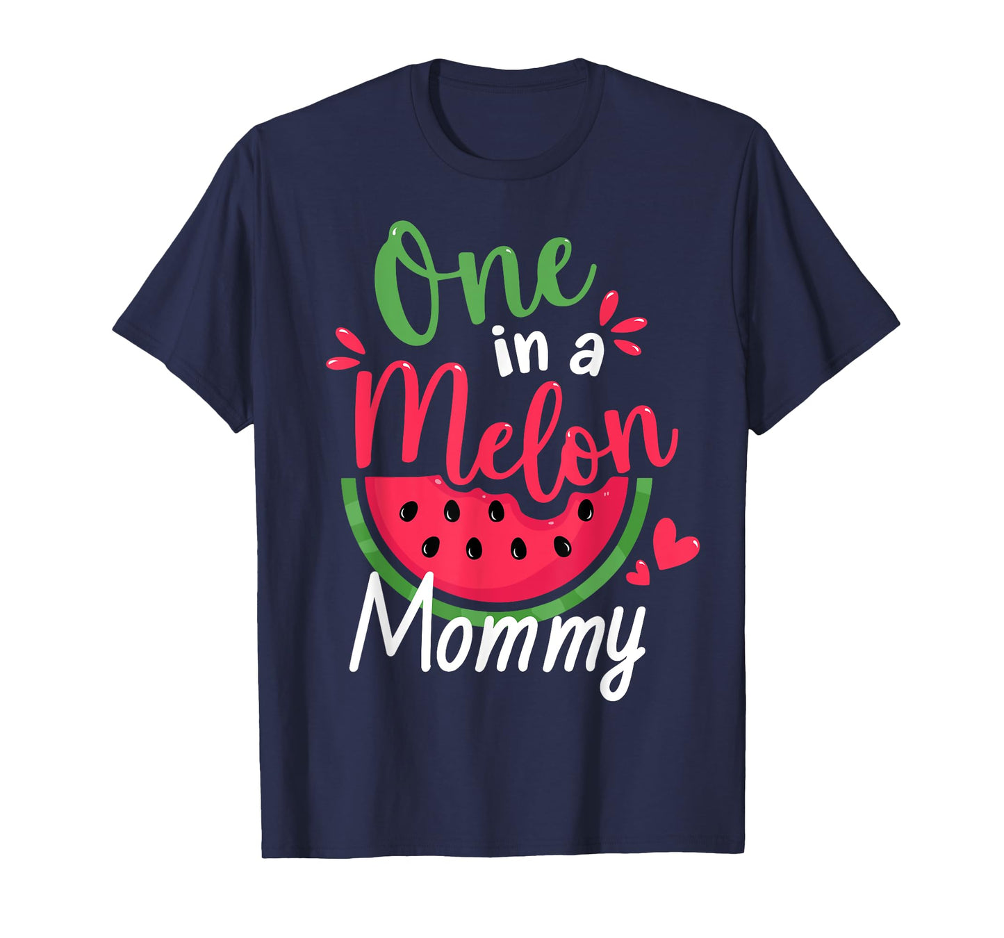 One in a Melon Mommy 1st Birthday Summer Family Matching T-Shirt