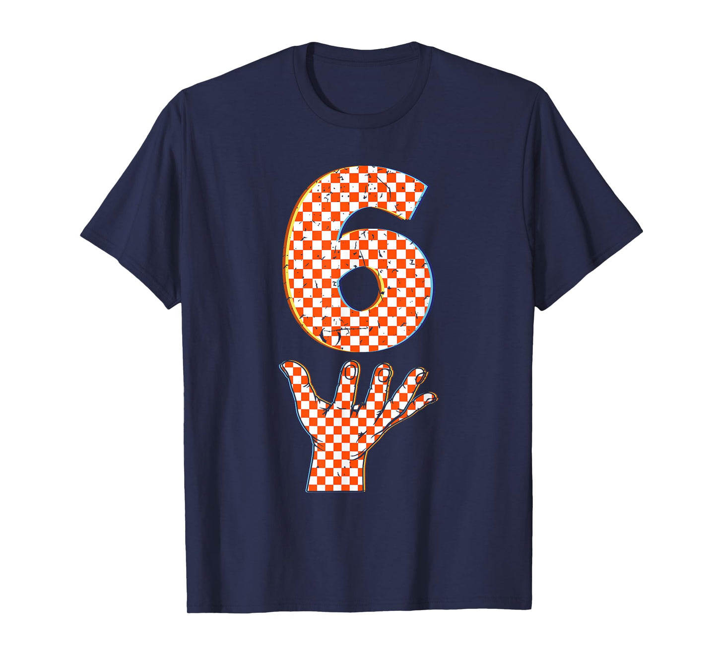 Number 6 Matching 67 Meme Checkered Halloween Costume Kids T-Shirt