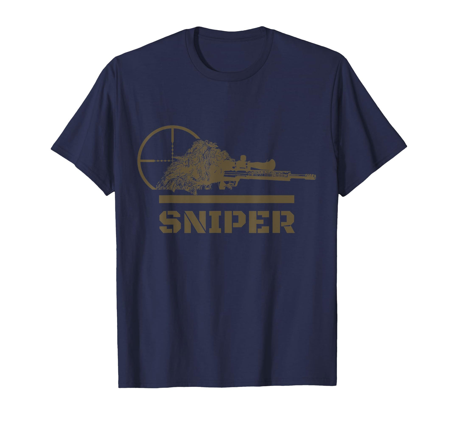 Sniper Ghillie Suit and Reticle Military T-Shirt T-Shirt