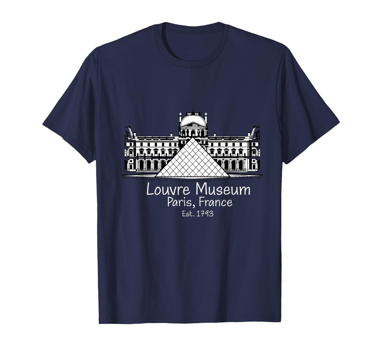 louvre Museum Paris Flag Souvenir Men Women Girls Boys T-Shirt