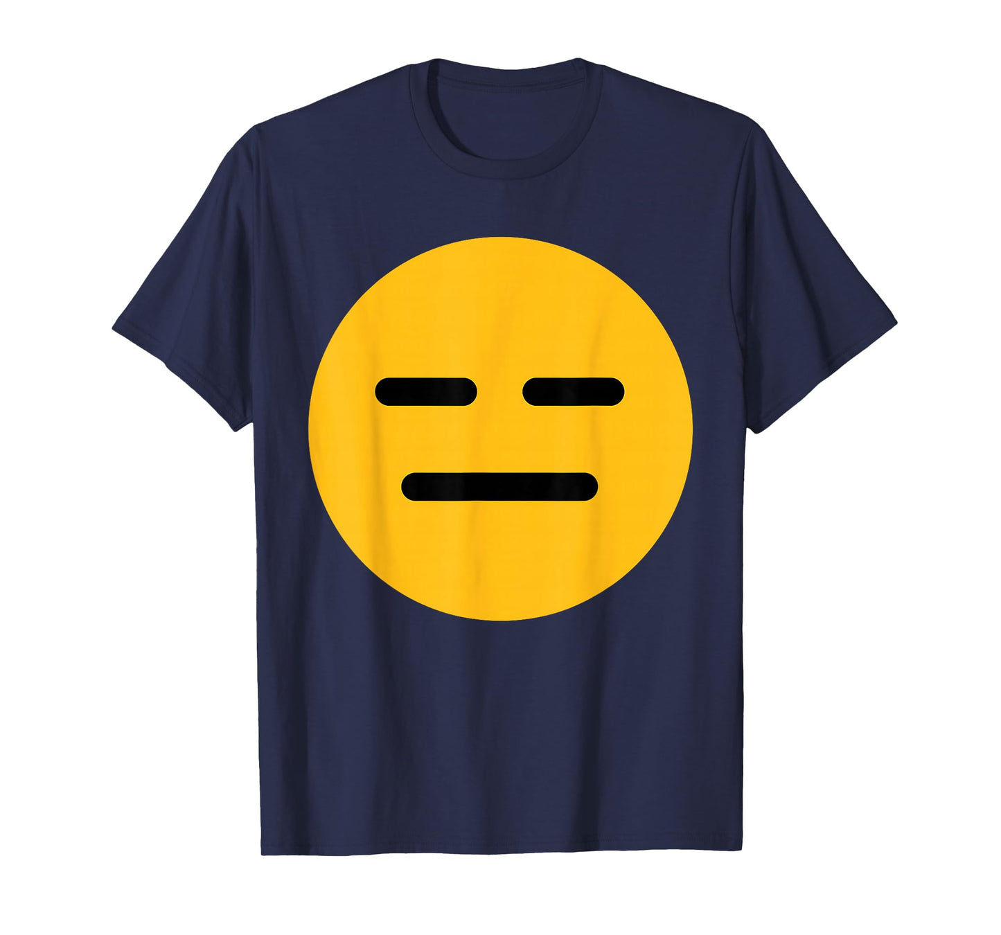 Funny Emoticon Expressionless Face with Straight Mouth T-Shirt