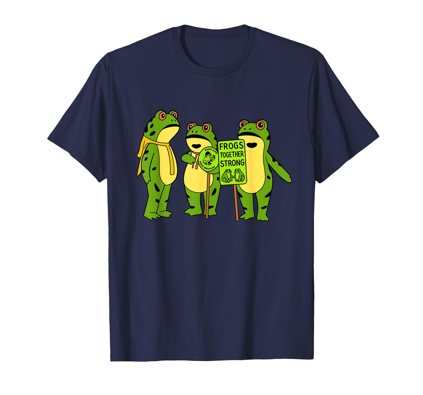 Portland Frog Brigade Oregon Frogs Together Funny Strong T-Shirt