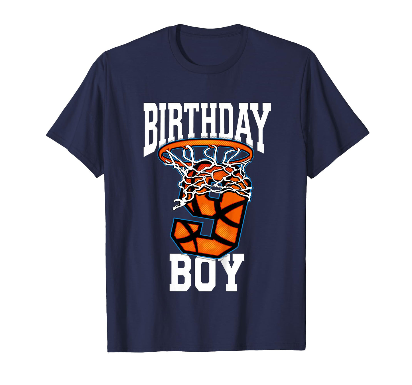 9 Year Old Birthday Shirt Boy Basketball 9th Bday Bball Tee T-Shirt