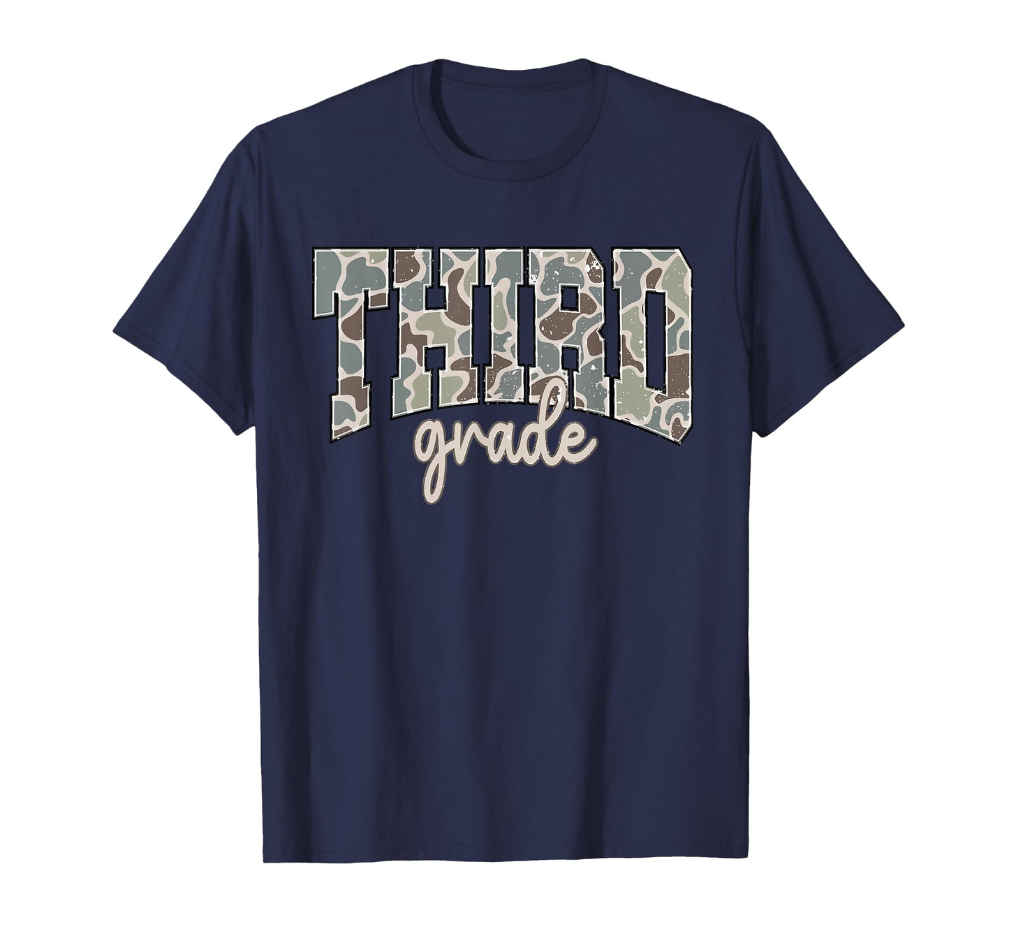 Camo Third Grade Boy Hello 3rd Grade Students Teachers T-Shirt