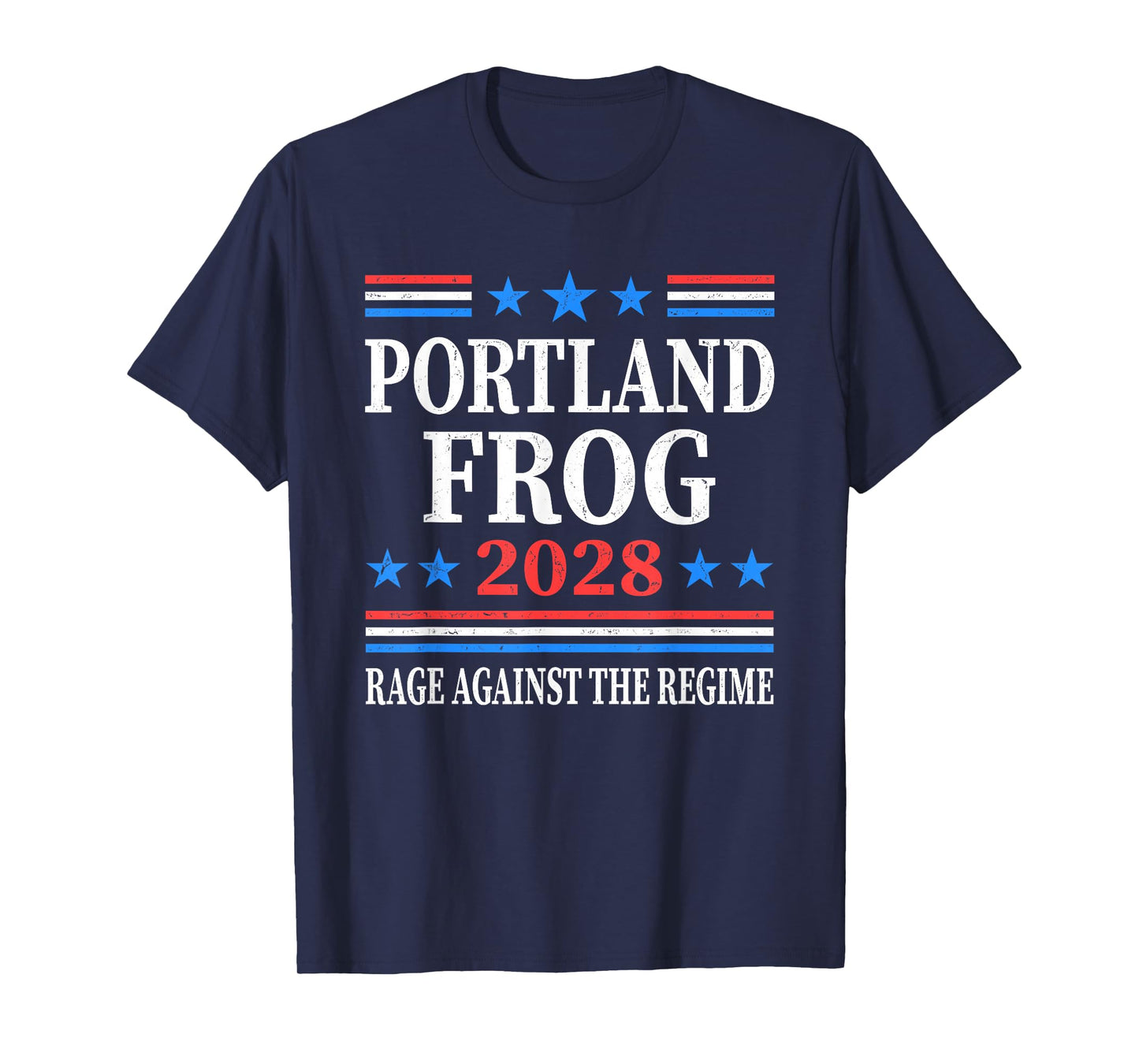 Portland Frog 2028 Rage Against The Regime US Flag Vintage T-Shirt