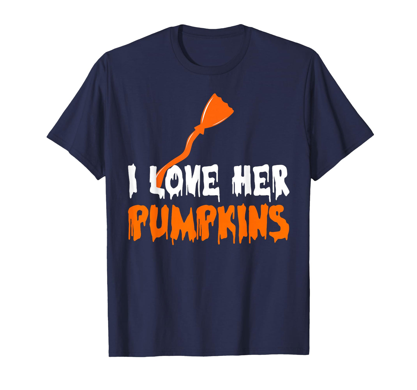 I Like His Broomstick I Like Her Pumpkins Halloween Couples T-Shirt