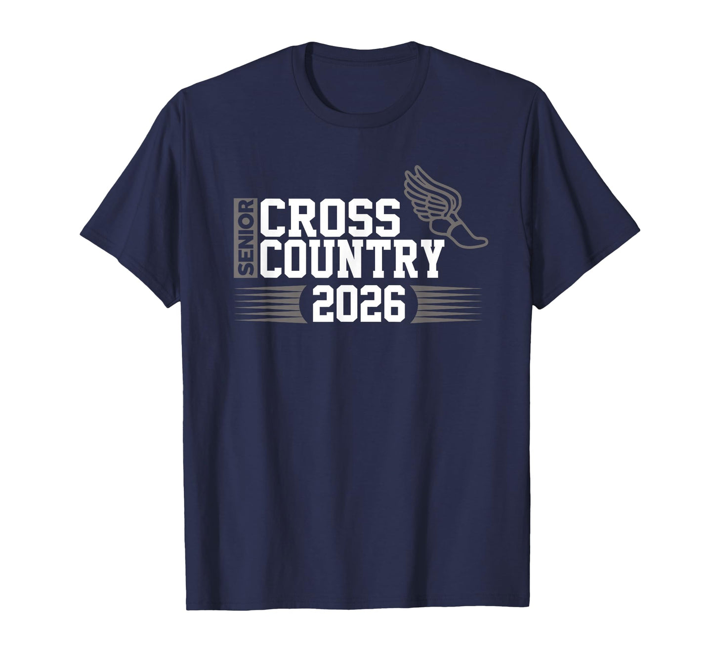 Cross Country Senior Class of 2026 Winged Foot Design T-Shirt