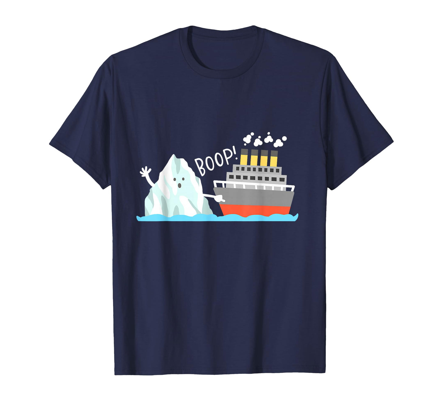 Boop Funny Titanic and Iceberg Pun Joke Meme Boys Girls Kids T-Shirt