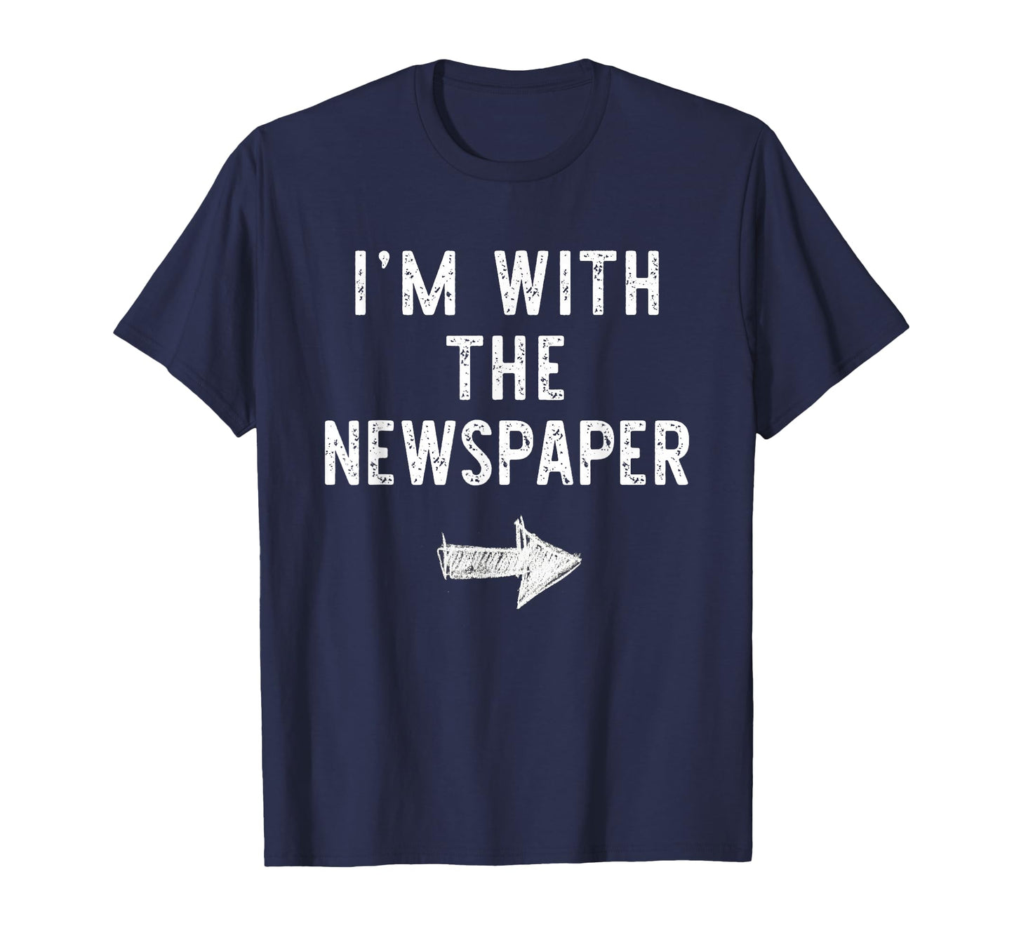 I'm With The Newspaper Costume Halloween Matching News-Paper T-Shirt