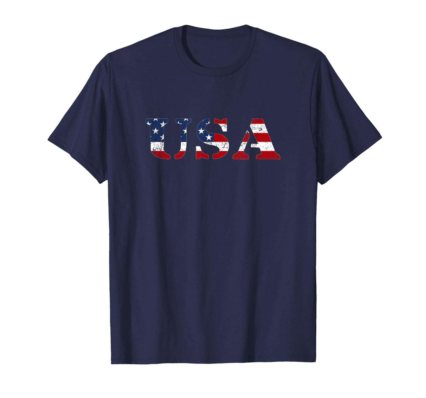 USA Distressed US Flag Patriotic Fourth of July America T-Shirt
