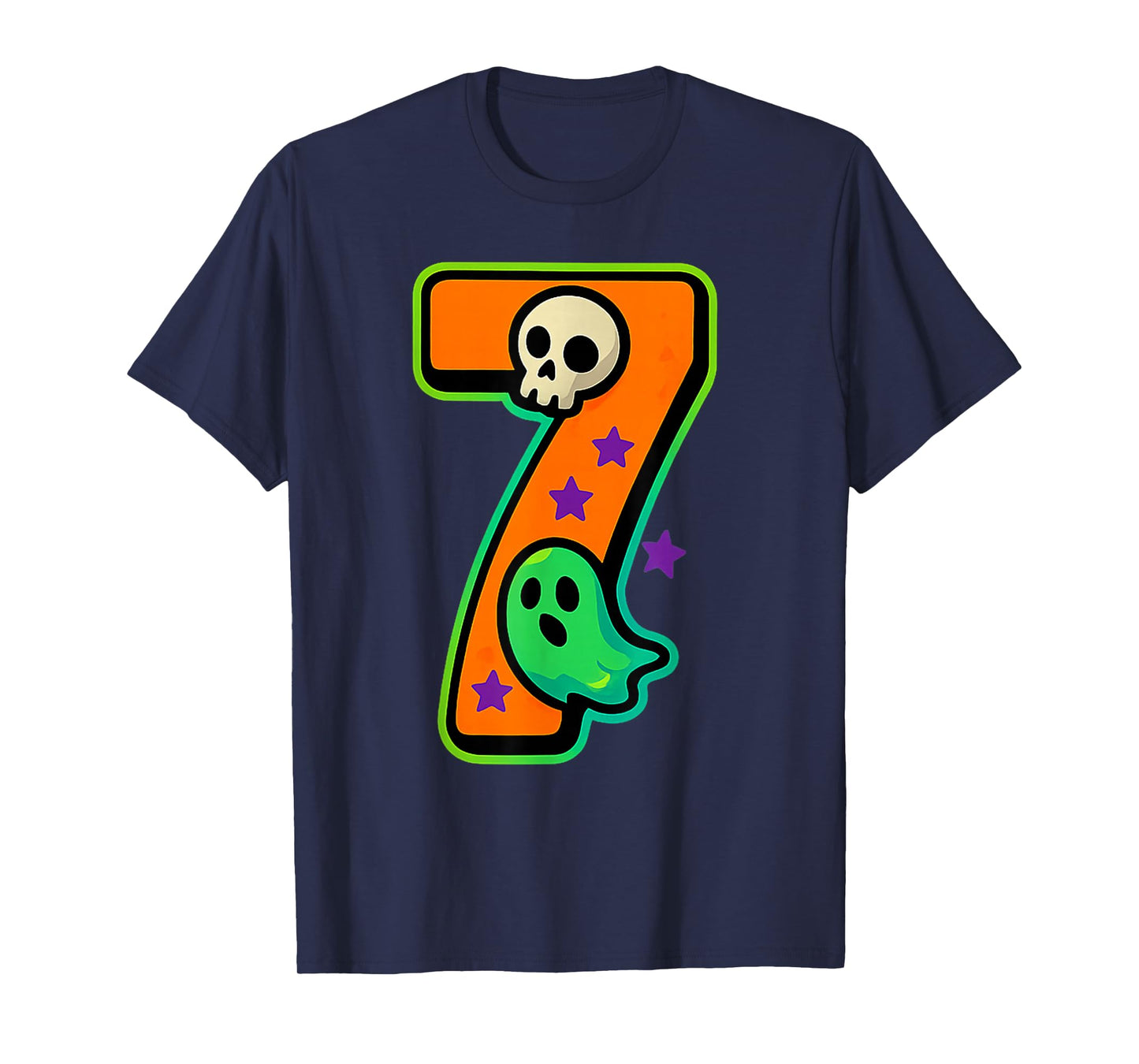 Number 7 Funny Meme Saying 6 7 Six Seven Halloween T-Shirt