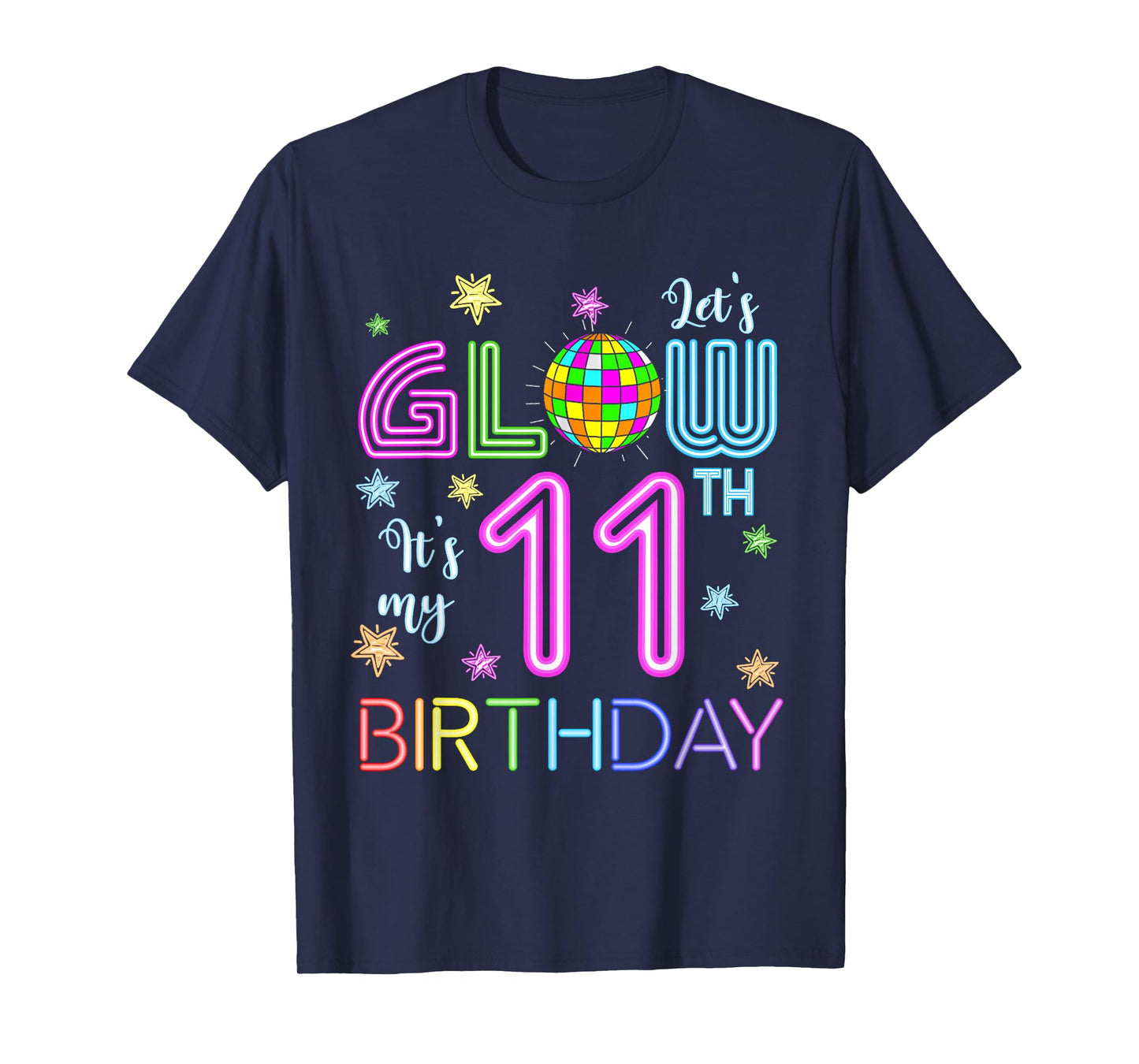 Lets Crazy It's My 11vth Birthday Glowing 80s 12 Year Old T-Shirt