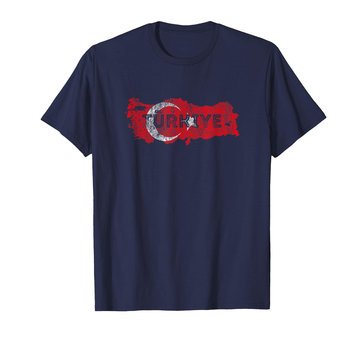 Turkish Map and Flag Souvenir - Distressed Turkiye T-Shirt