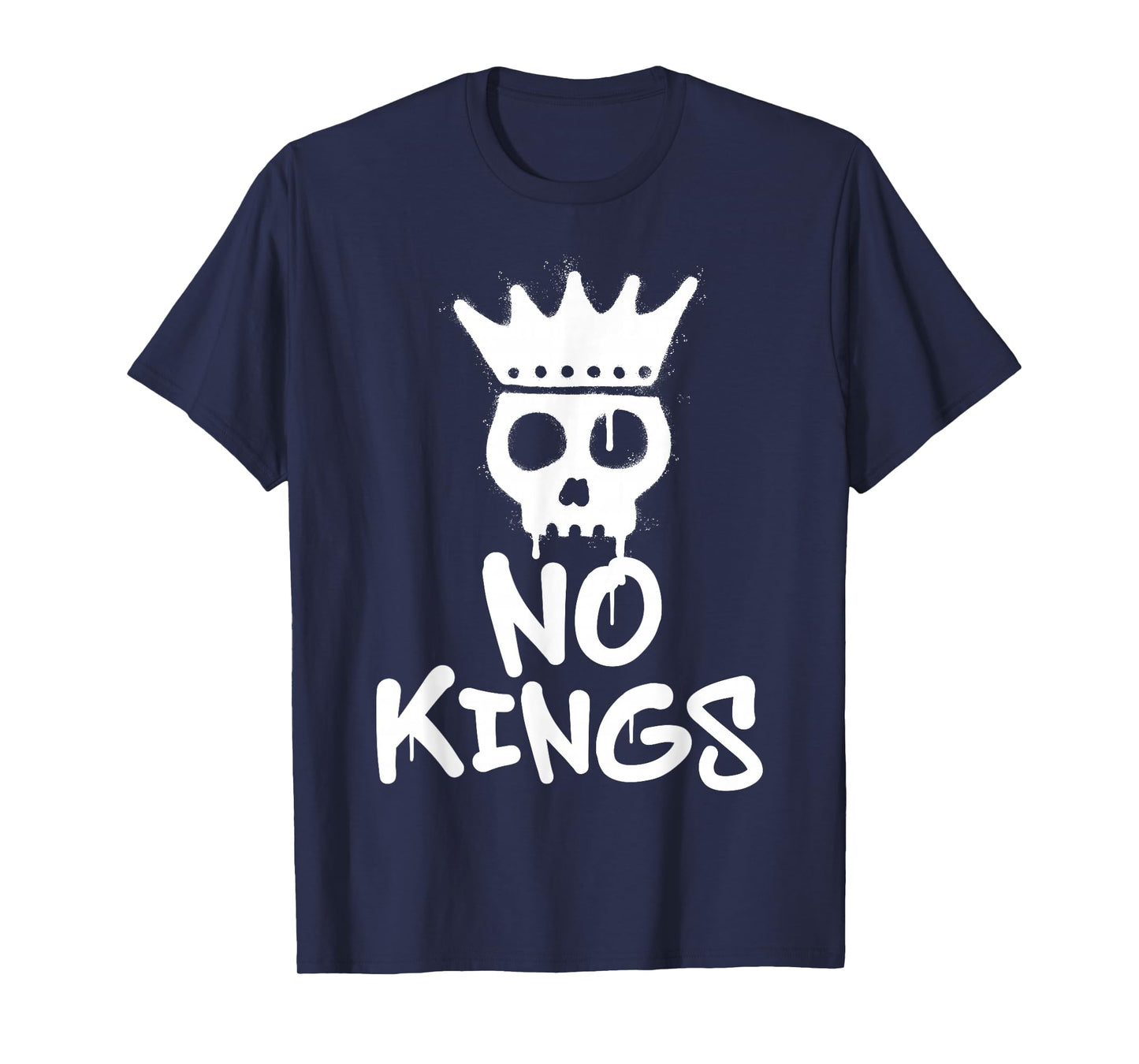No Kings Day 2025 Protest Sign Skull Nope Men Women Kids T-Shirt