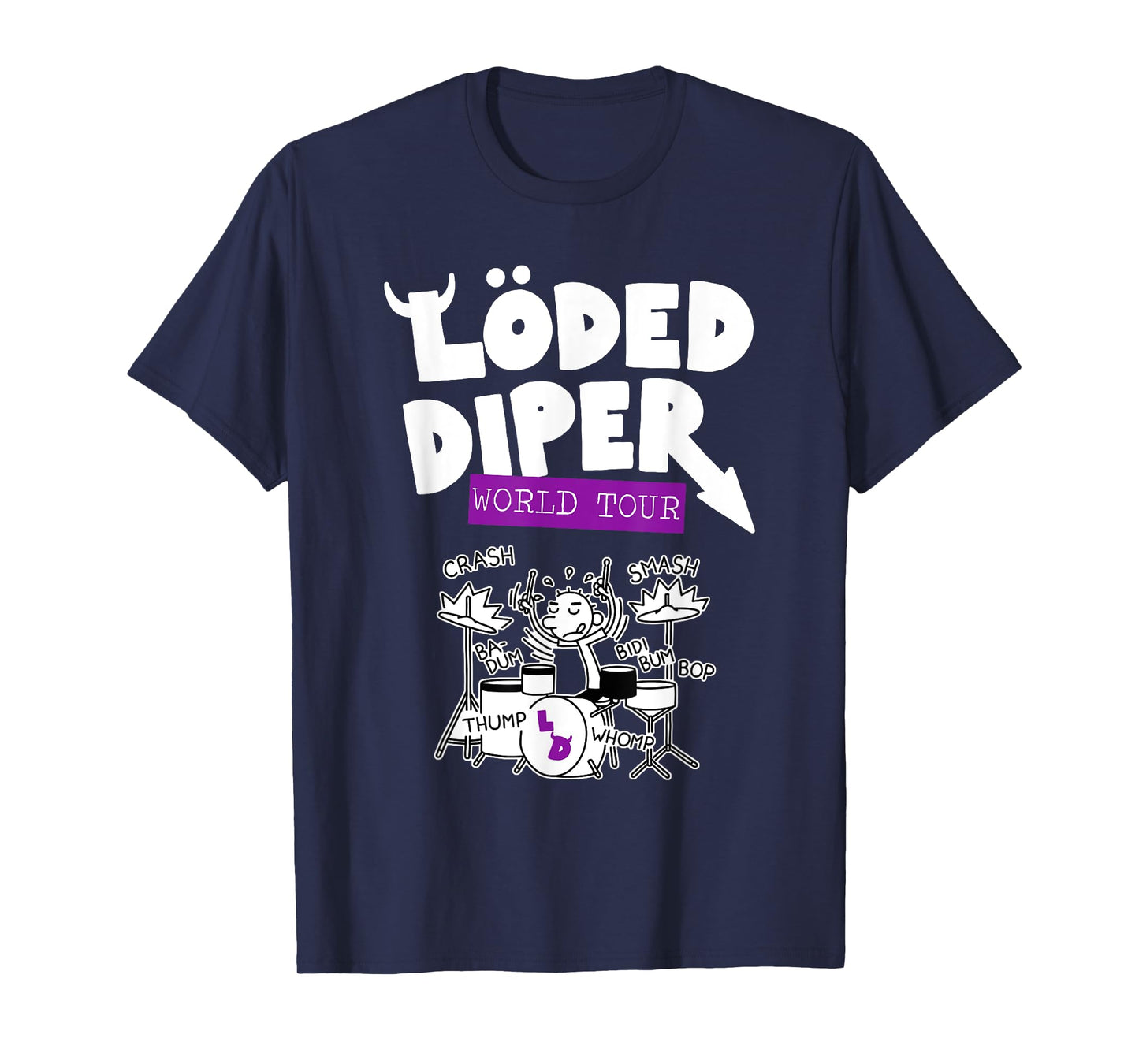 Diary of a Wimpy Kid Front and Back Loded Diper Band Funny T-Shirt