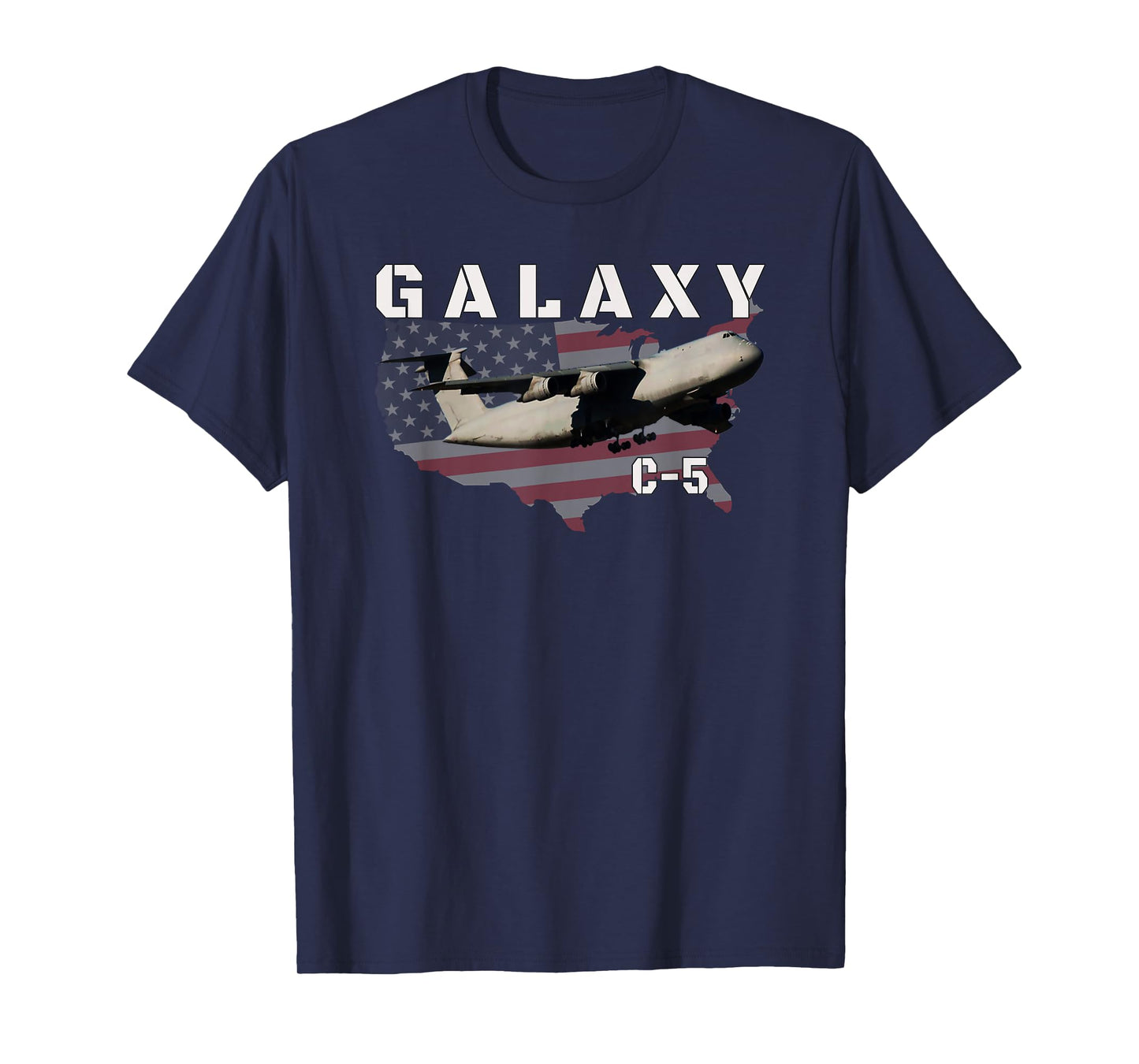 C-5 Galaxy Strategic Military Transport Aircraft Aviation T-Shirt