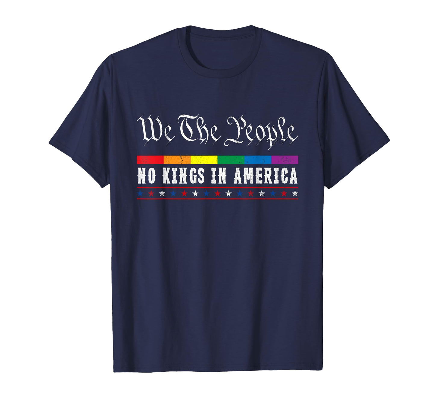 No Kings in America America Flag Vintage No Kings Vintage T-Shirt