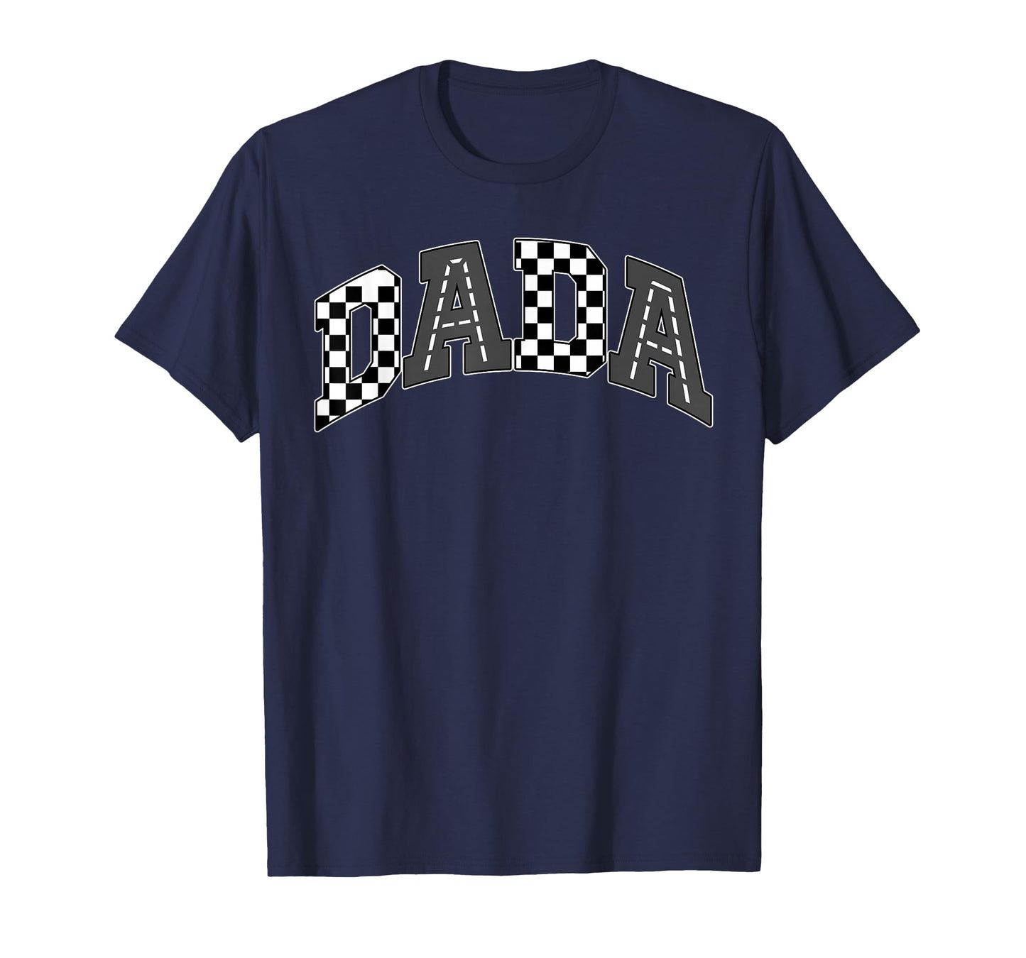Dada Racing Race Car Checkered Family Birthday Matching T-Shirt