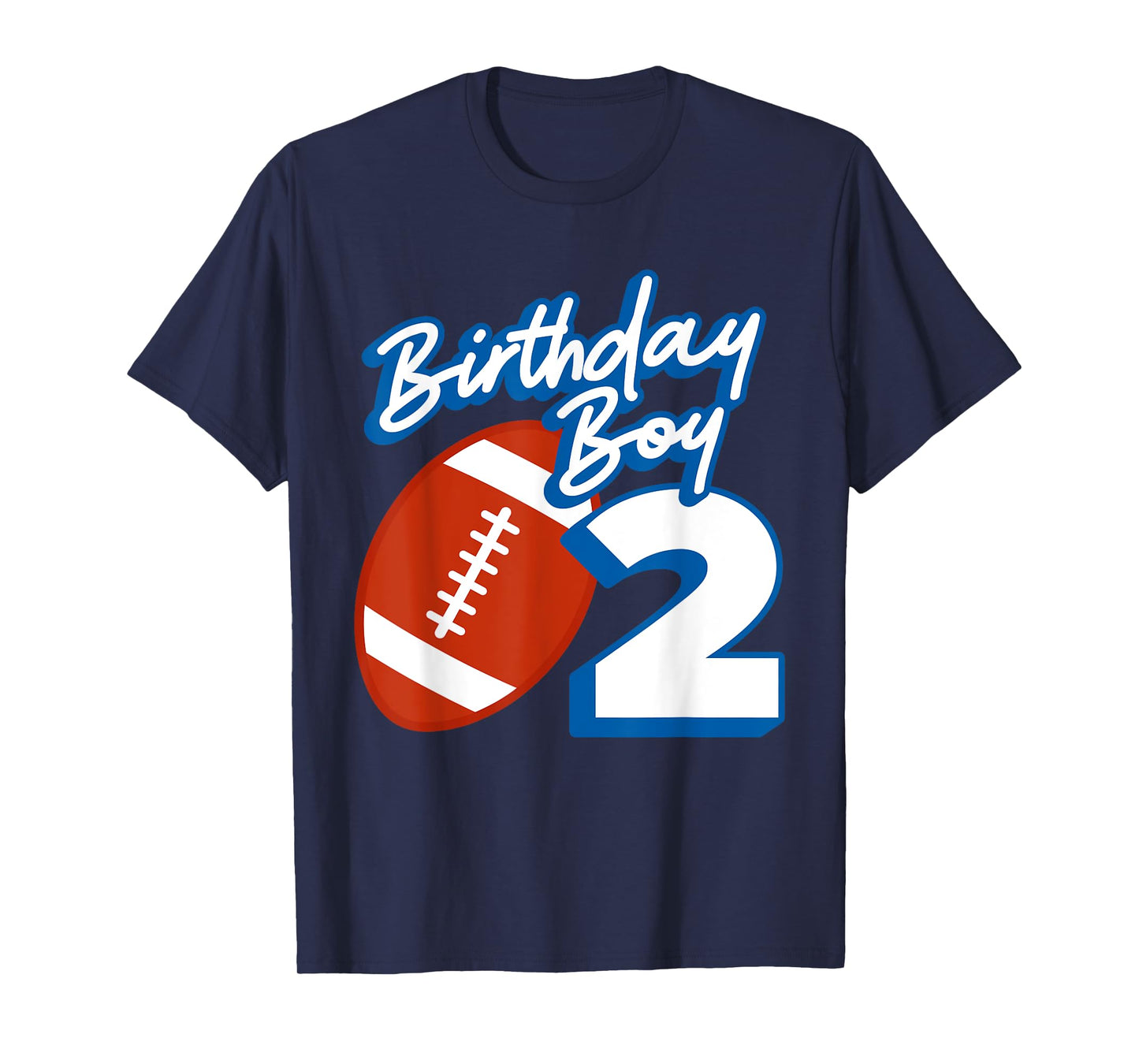 2nd Birthday Boy Football Ball 2 Years Old Kids Gift Ideas T-Shirt