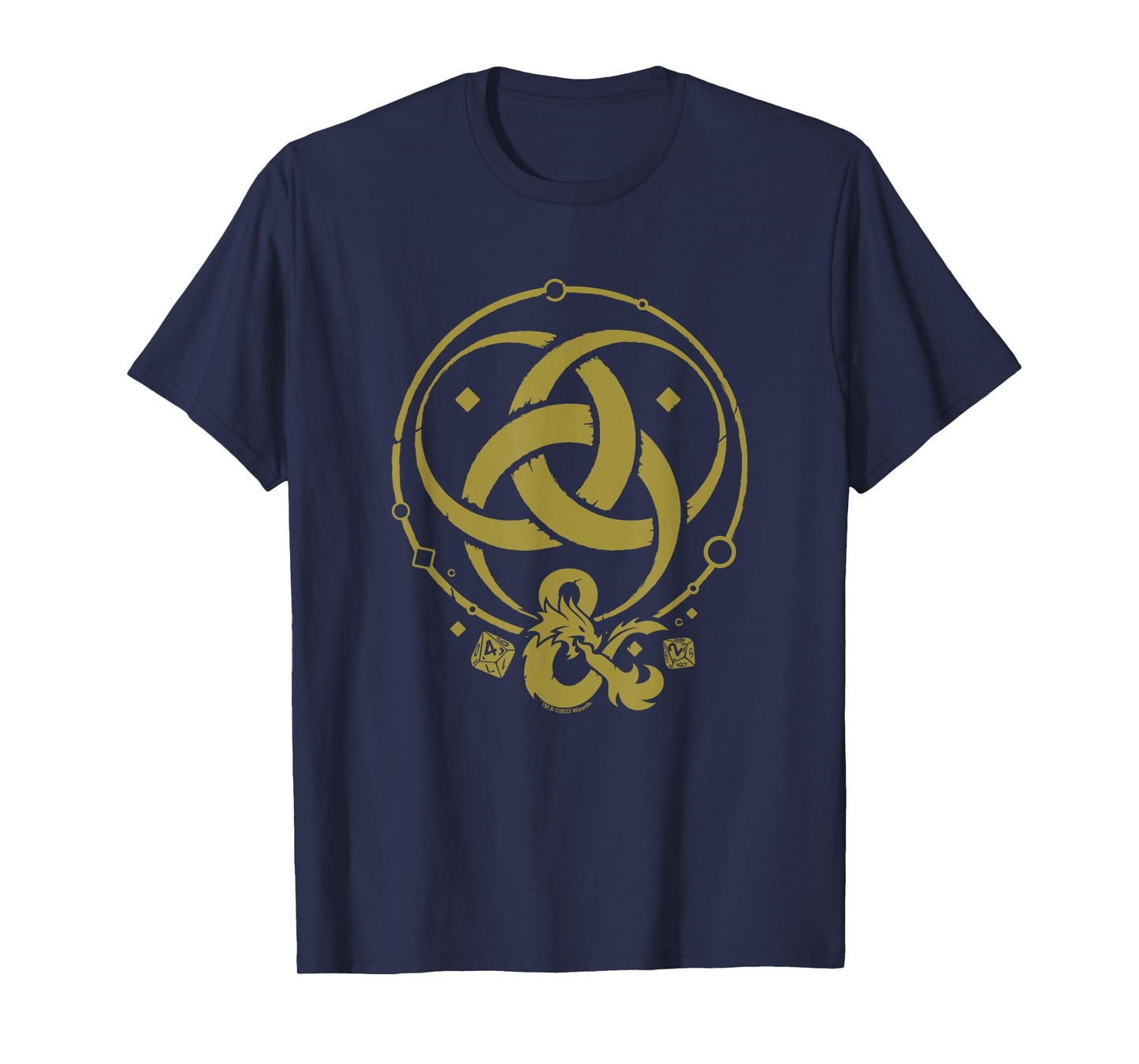 Dungeons & Dragons 50th Anniversary Gold Flame Vintage Logo T-Shirt