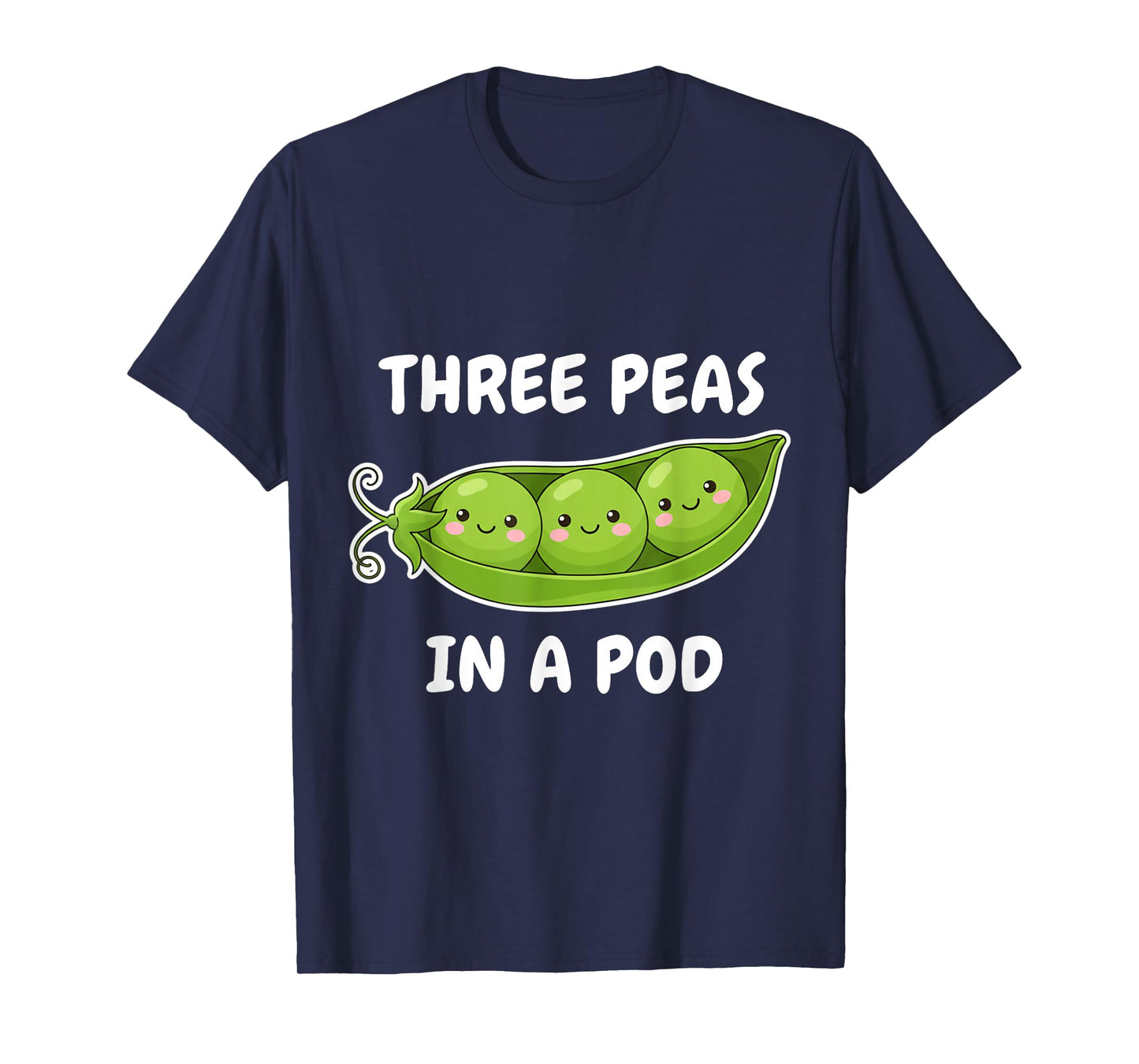 Three Peas in a Pod Cute Kawaii Funny T-Shirt