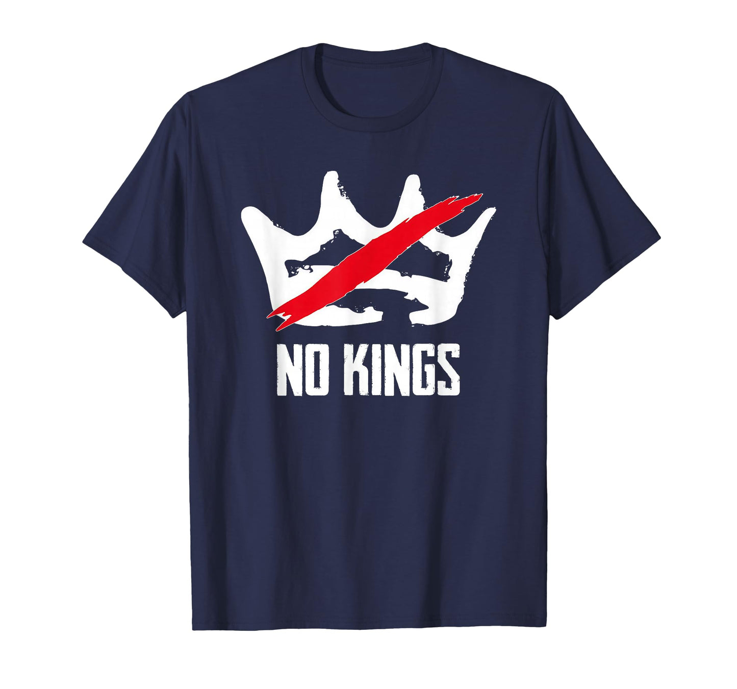 No Kings in America - Crown No Kings Political Protest T-Shirt