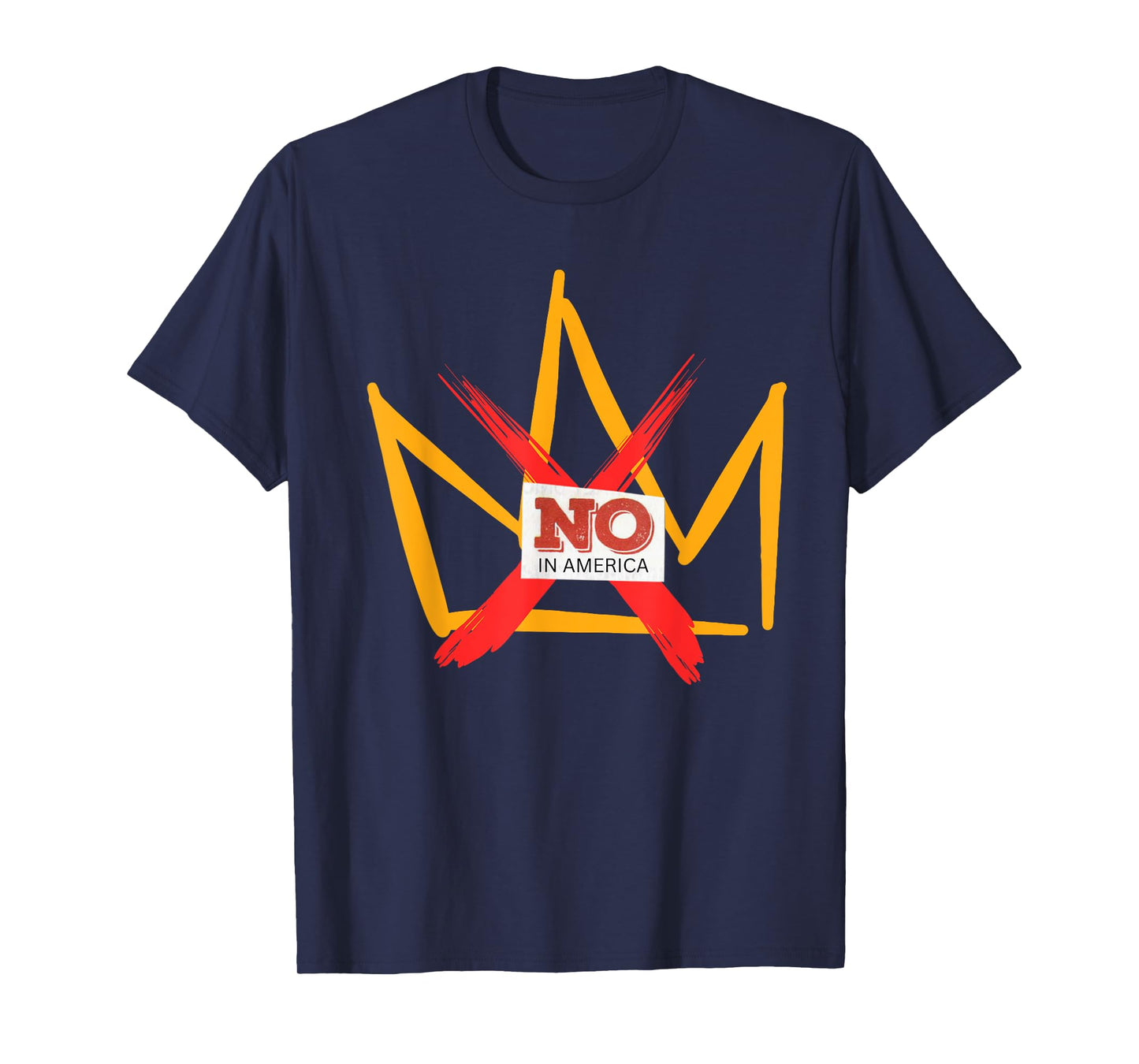 Front and Back "No KINGS in America' double sided design T-Shirt