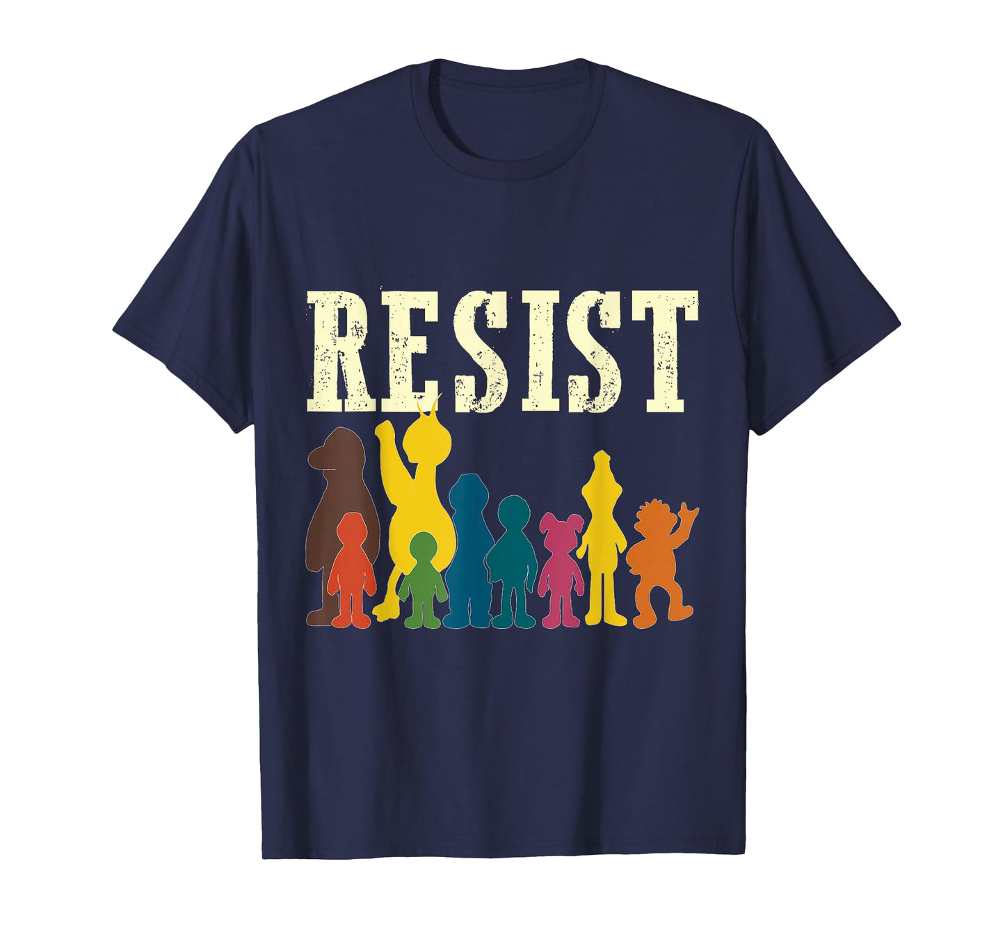 Save Resist Political Protest Rainbow Character Colours T-Shirt