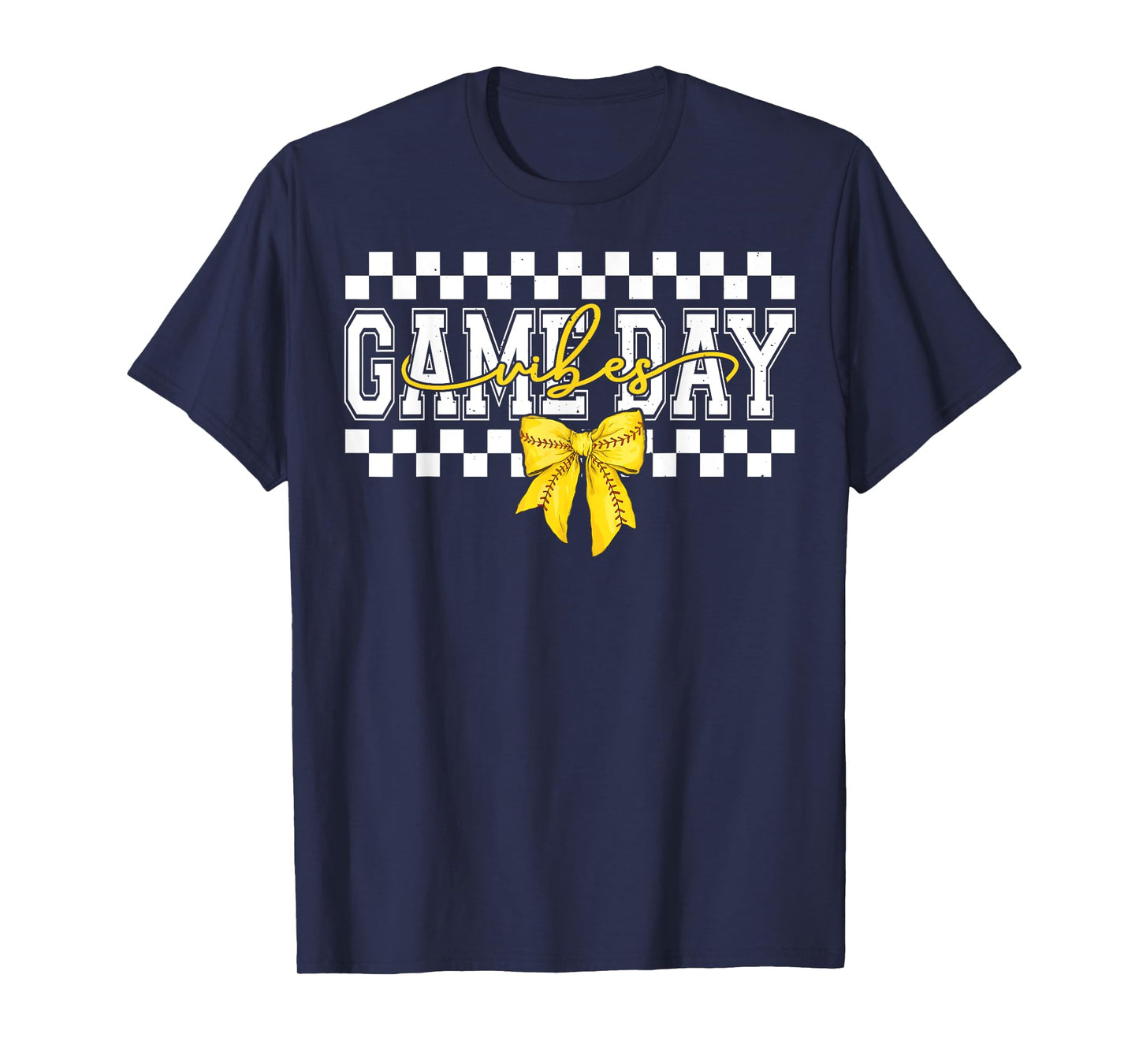 Game Day Vibes Coquette Bow Softball Mama Softball Girl T-Shirt