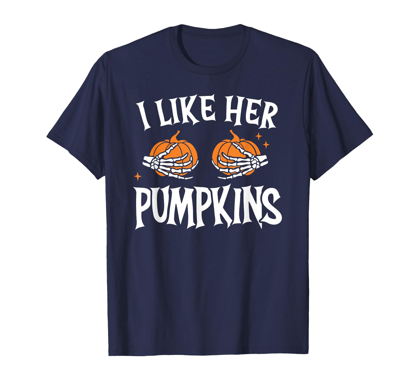 I Like Her Pumpkins I Like His Broomstick Halloween Couple T-Shirt