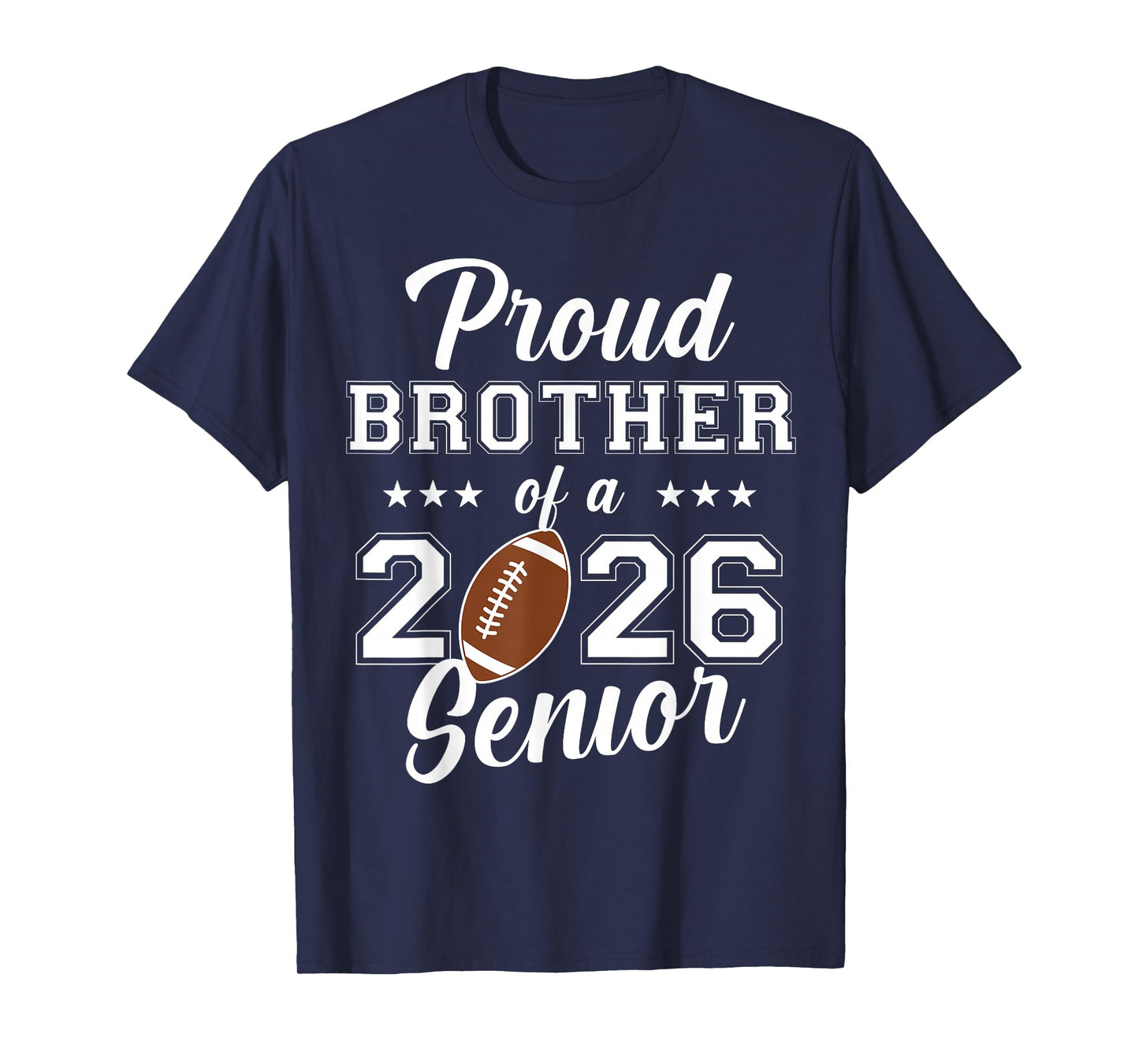 Senior Football Brother Class Of 2026 Graduation Graduate T-Shirt