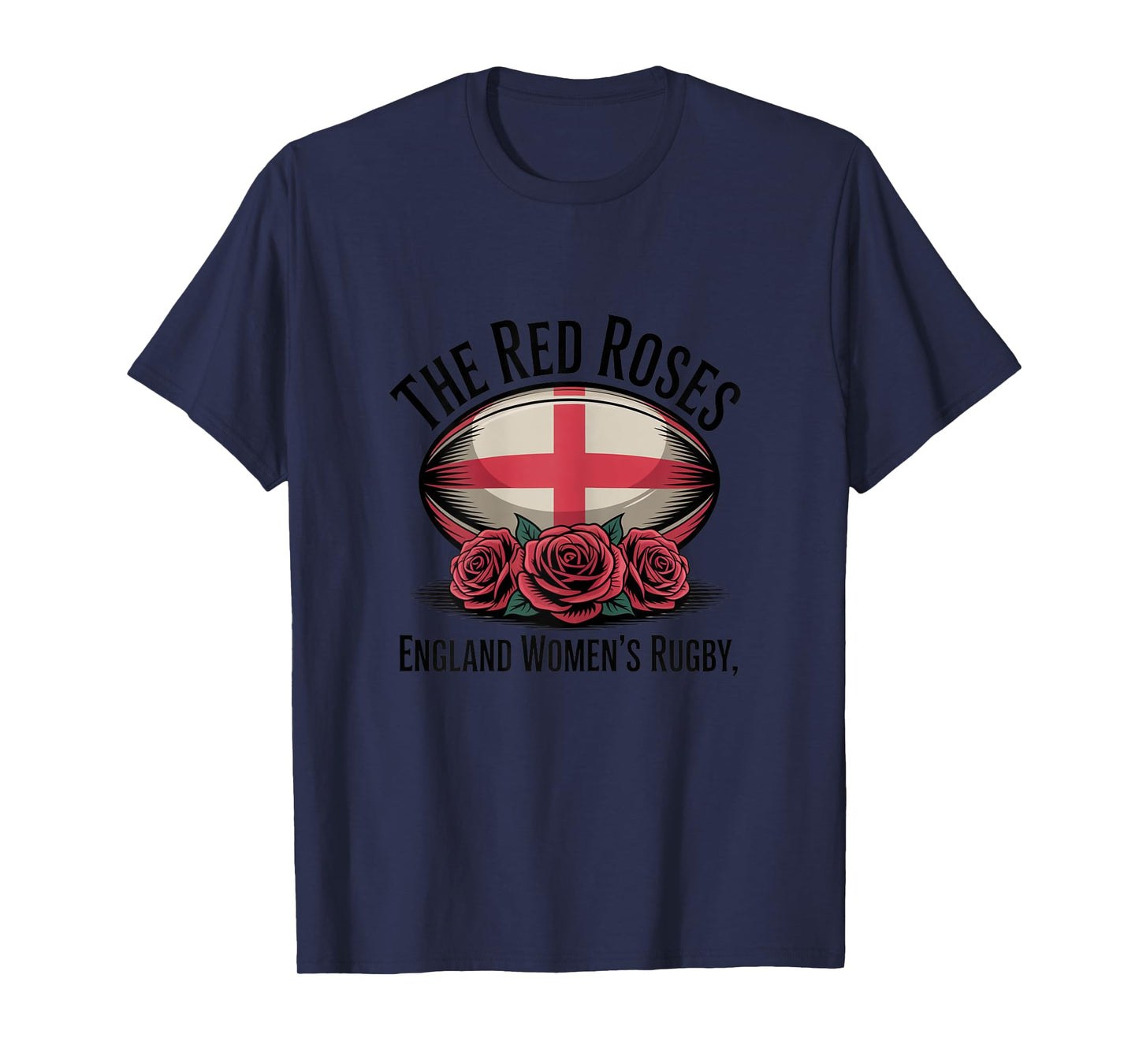 England Rugby English Flag Rugby England women The Red Roses T-Shirt
