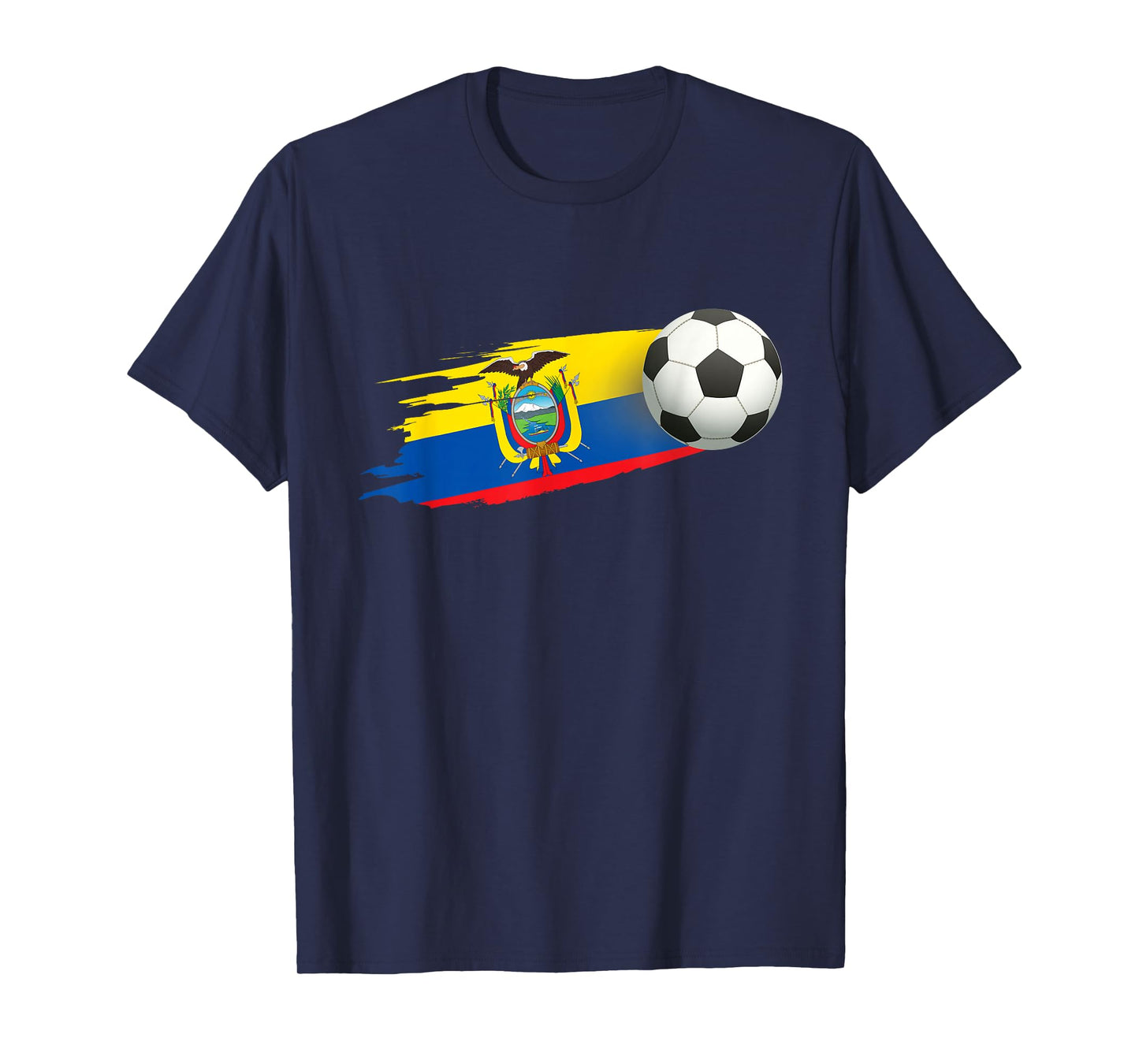 Ecuador Flag Jersey - Soccer Ball Football T-Shirt