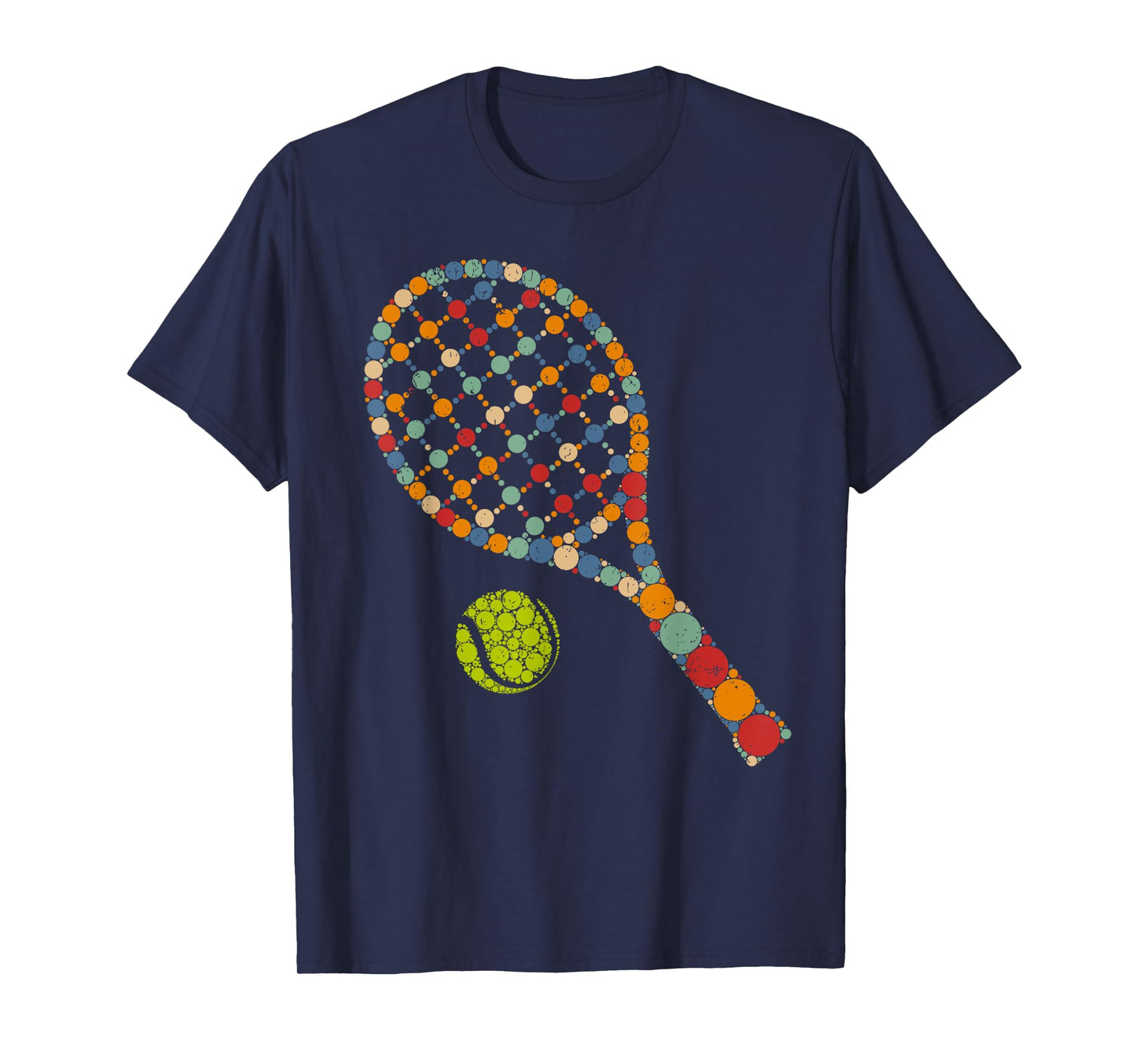Retro Tennis Player & Ball With Polka Dots Happy Dot Day Boy T-Shirt