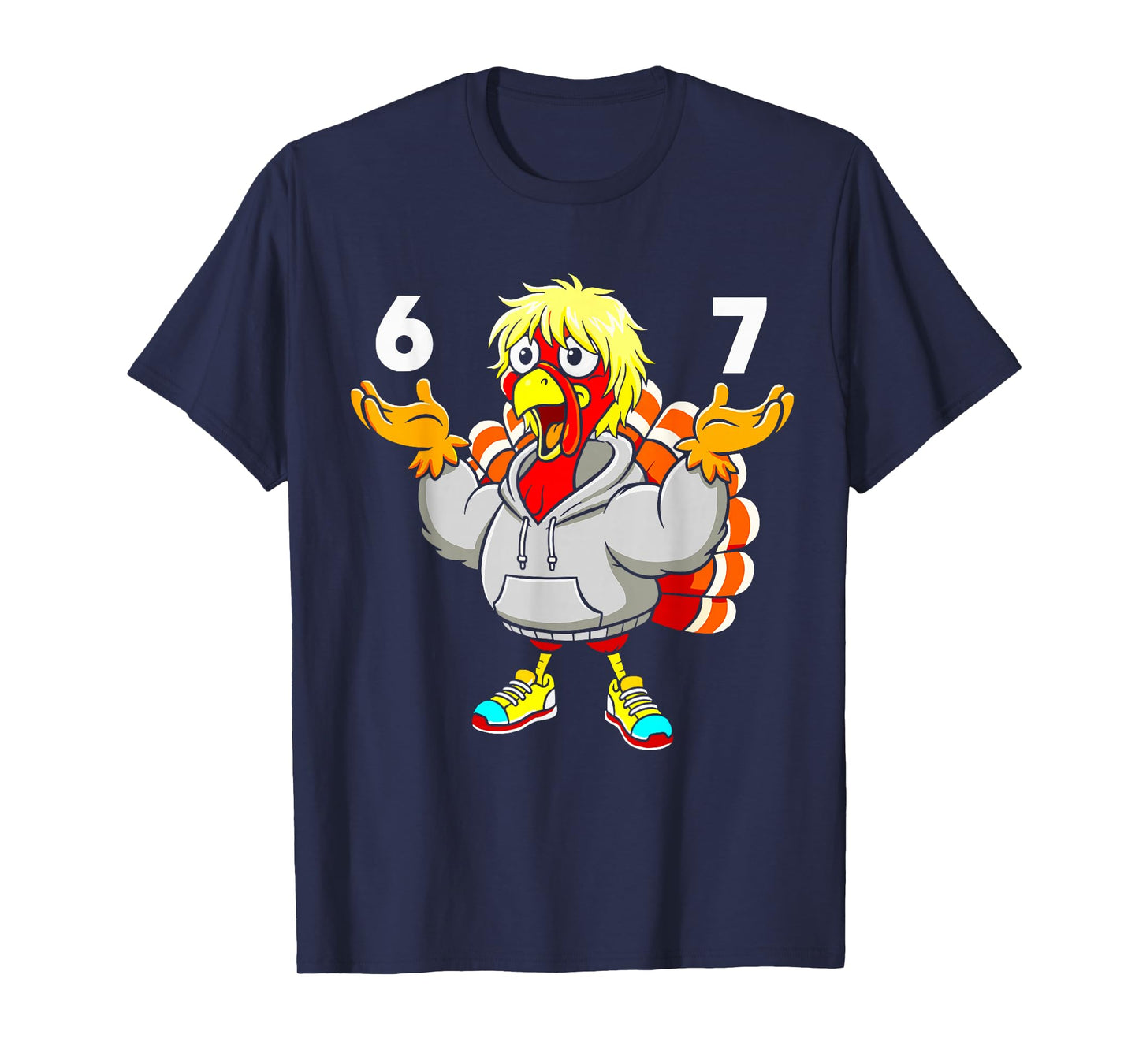 Funny 67 Thanksgiving Meme Turkey Six Seven Costume Boy Girl T-Shirt