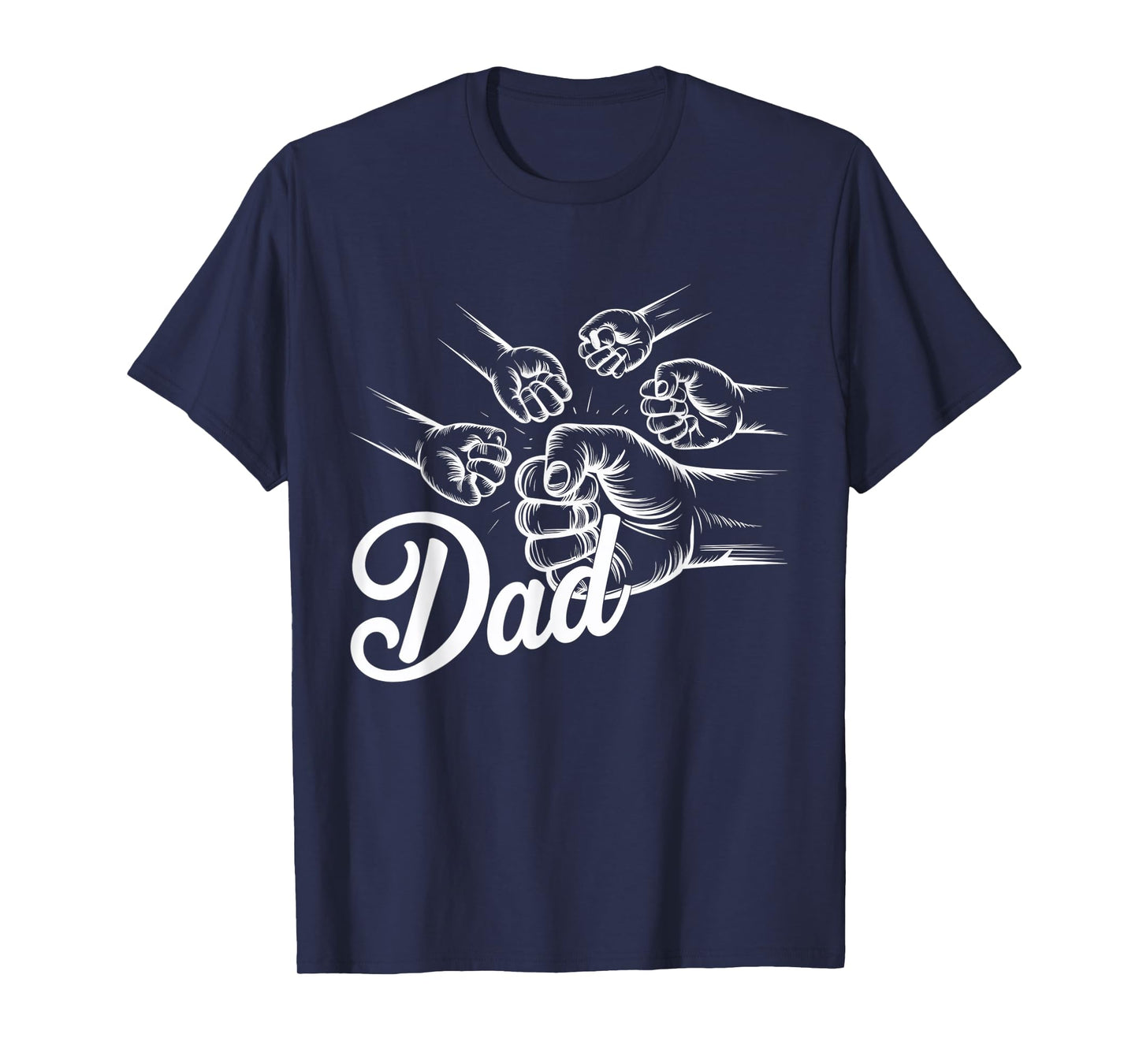Funny Dad of Four Toddler Kids Fathers Day Fist Bump Family T-Shirt