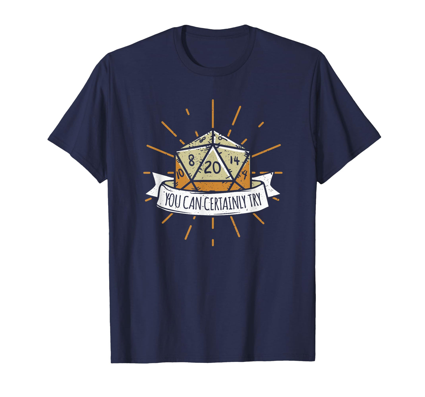 Nerd Tischspiel Dungeon You Can Certainly Try Dragon Dice Wizard Gamer Unisex Adult Women's Black Modern Classic Crew Collar Short Sleeve T-Shirt