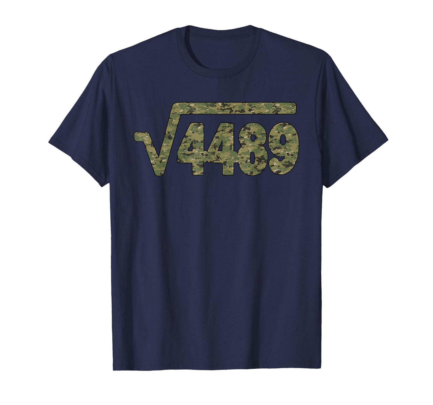 6 7 Army Pattern Meme Square Root 4489 Slang Math Teacher T-Shirt