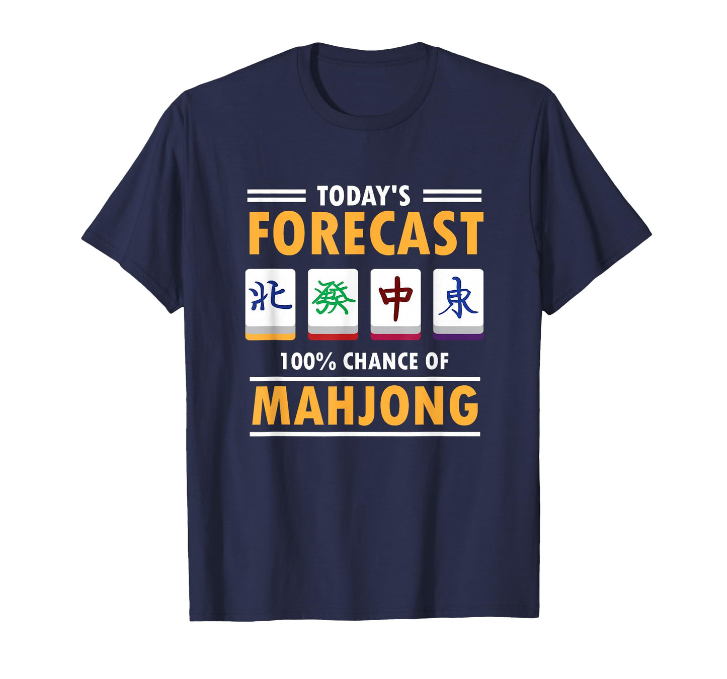 Mah Jong 100% de chances de reussite Tees & Gifts Unisex-Adults Black Small Classic Fit Crew Neck Short Sleeve T-Shirt