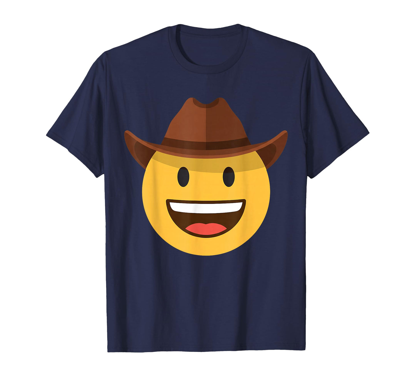 Funny Emoticon Cowboy Howdy Hat Happy Face T-Shirt