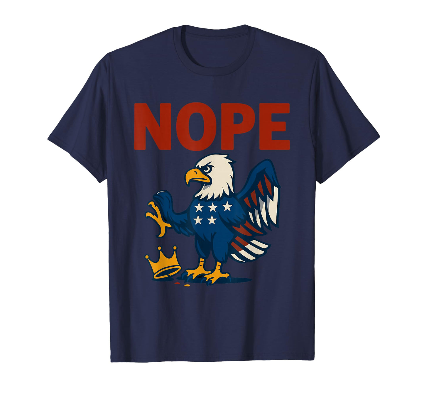 No Kings Nope Bold Minimal Protest Statement T-Shirt