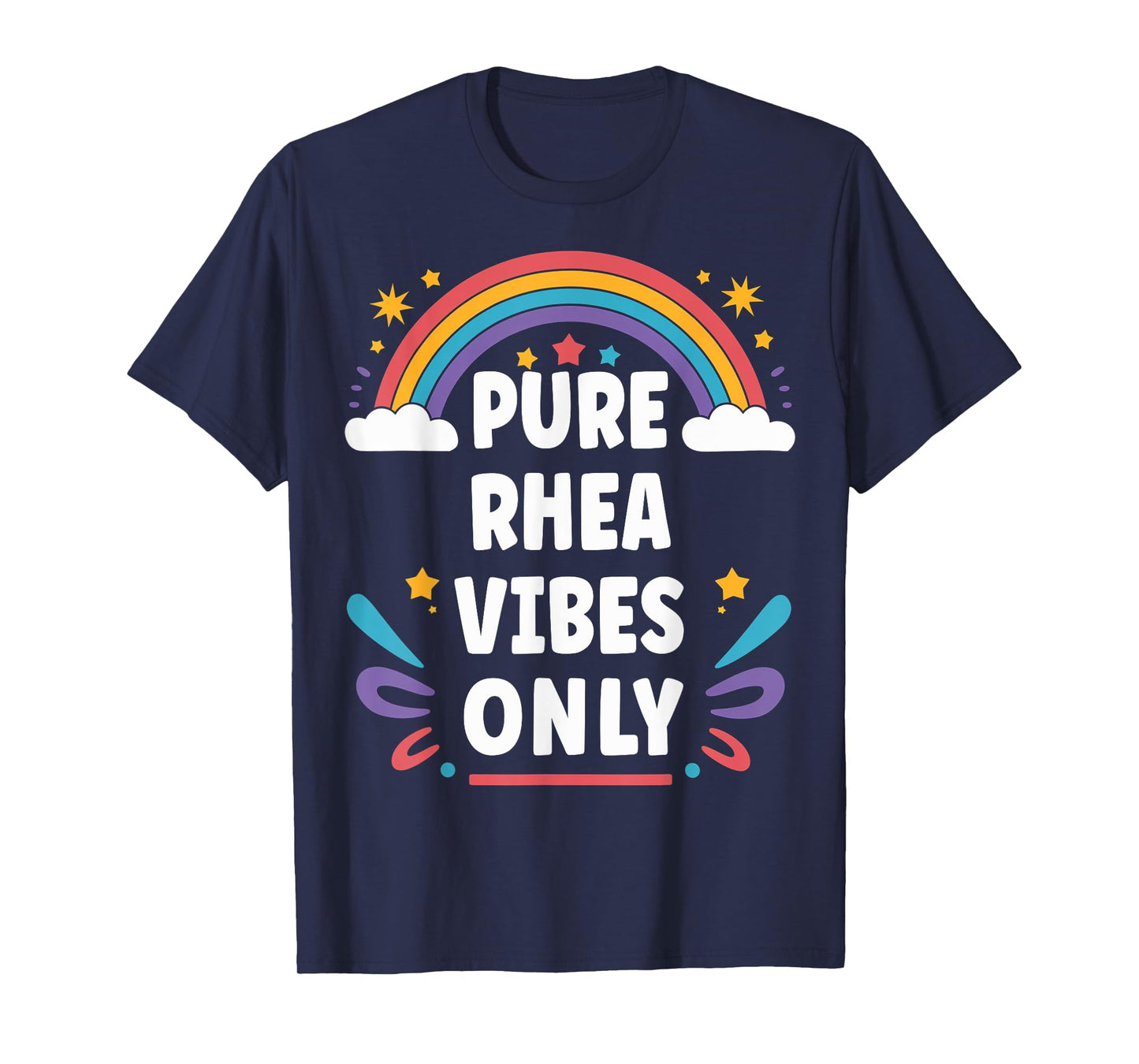 RHEA Vibes Only Cute Retro Girls RHEA Name T-Shirt
