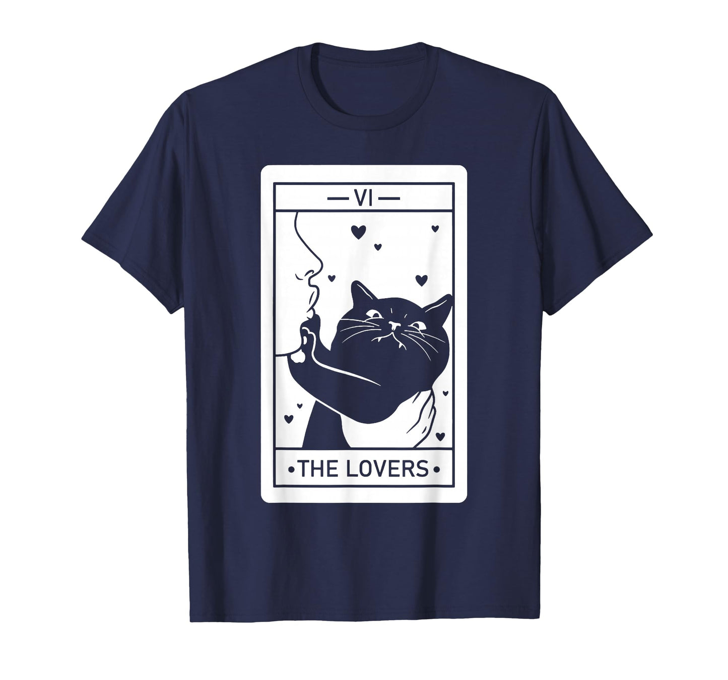 The Lovers Cat Humor Tarot Card Halloween Black Cats Lover T-Shirt