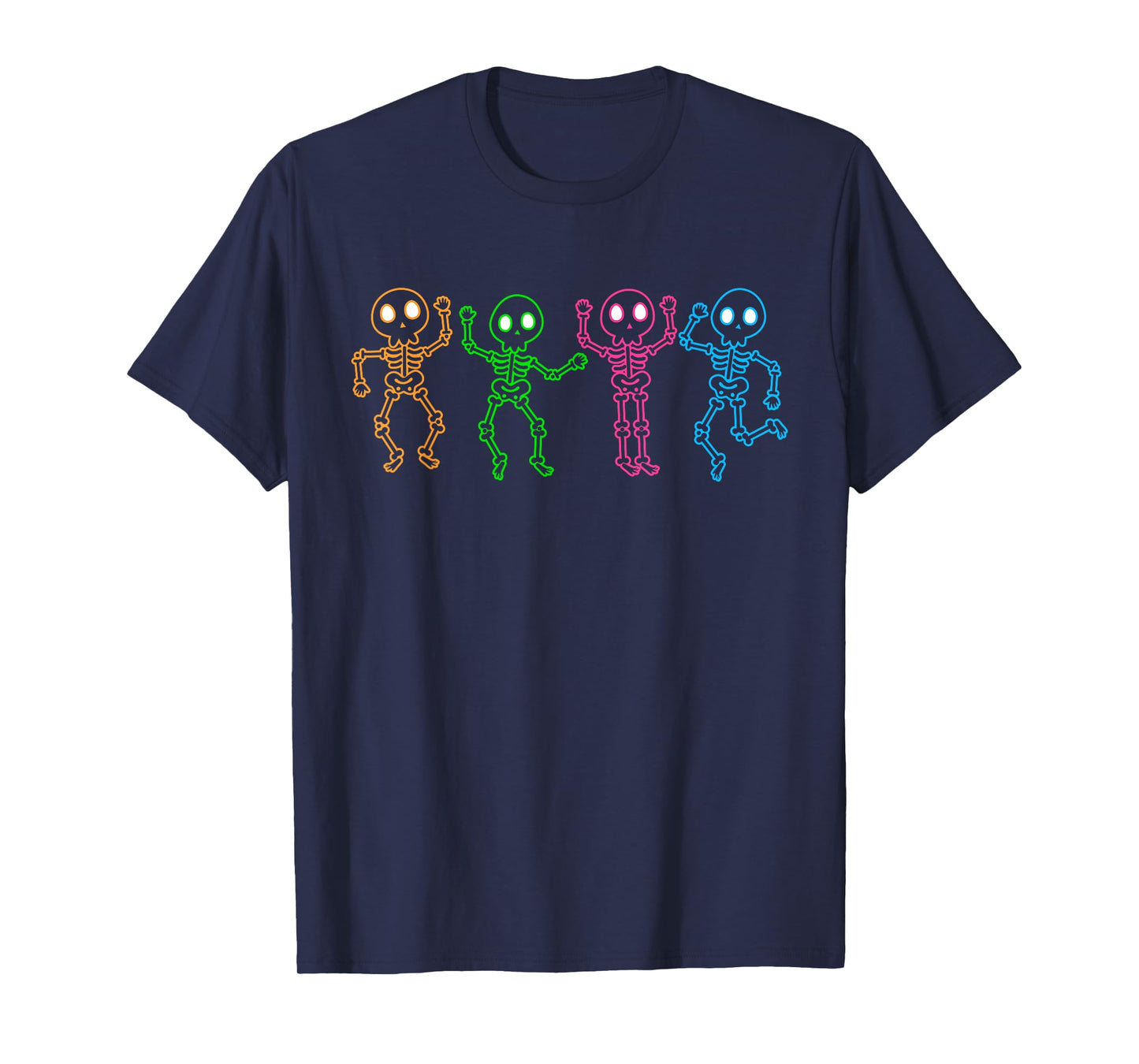 Funny Dancing Skeletons Ghost Glow In The Halloween Night T-Shirt