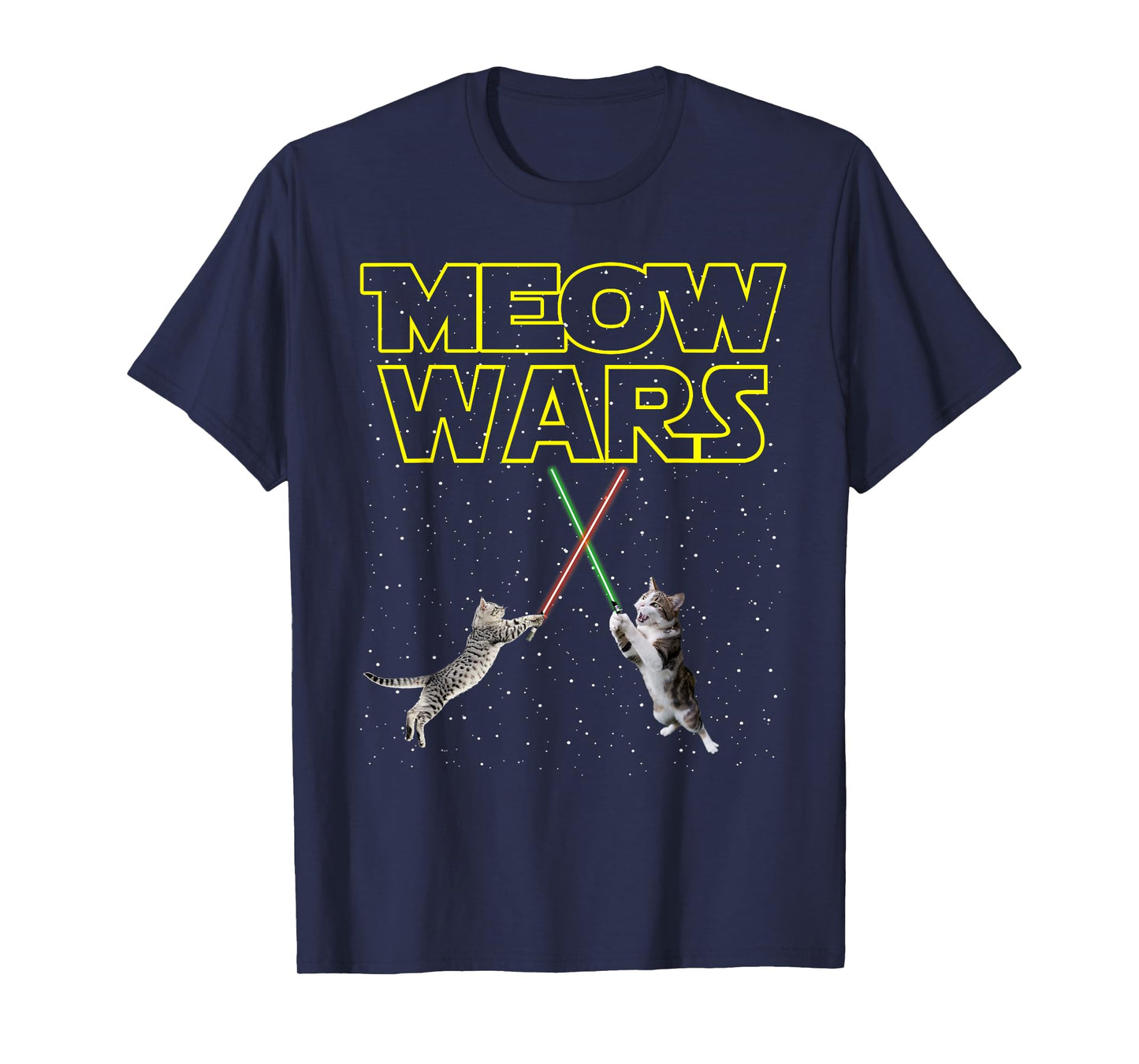 Meow Wars Cat Shirt Funny Gifts For Cats Lovers T-Shirt
