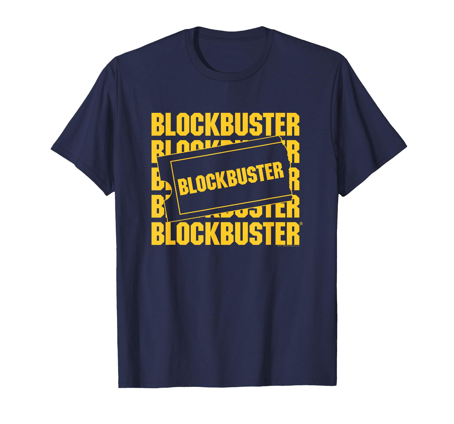 Blockbuster Repeating Logo with Ticket T-Shirt