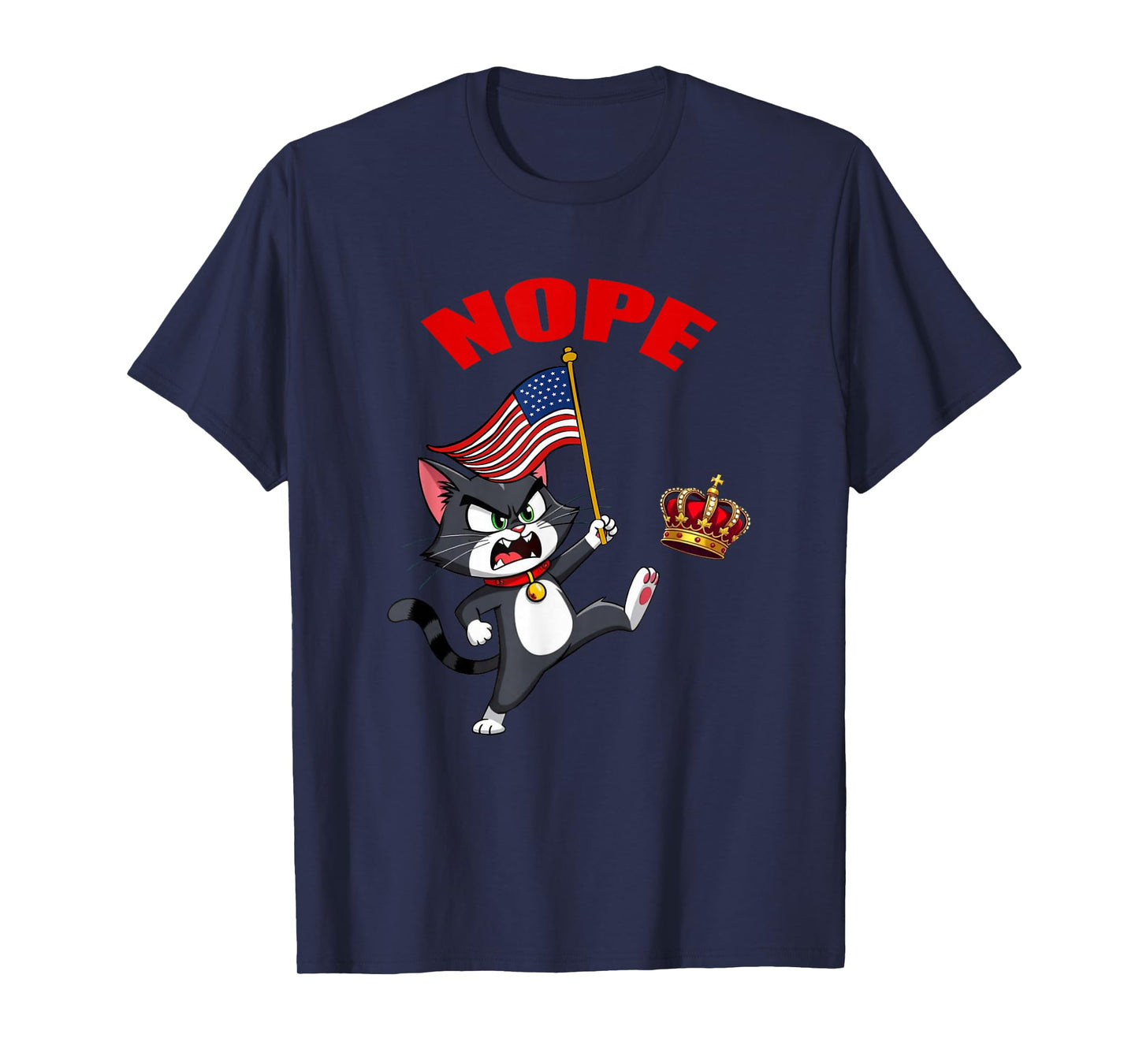 Funny No Kings in America Cat T-Shirt