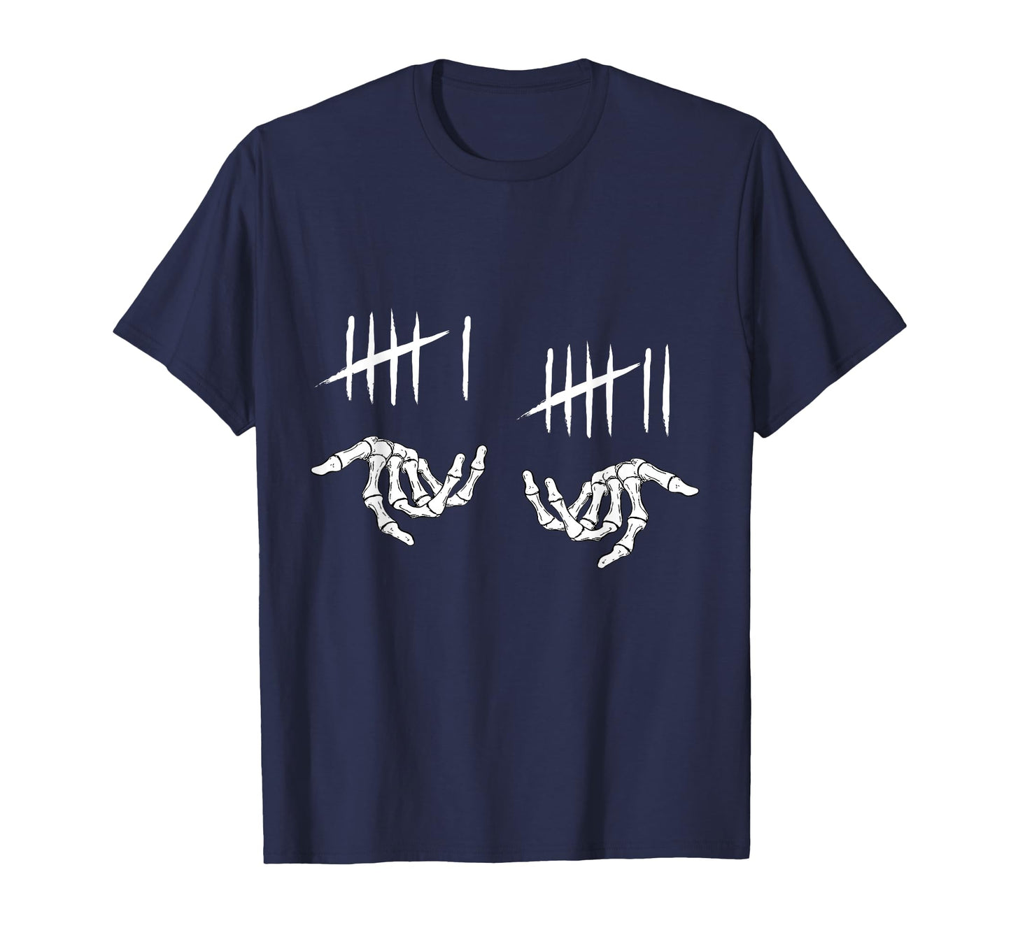 6 7 Six Seven Tally Marks Skeleton 67 T-Shirt