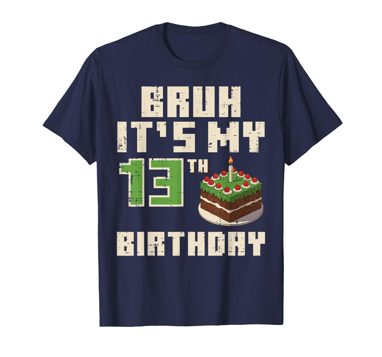 13th Birthday Pixel Gamer 13 Year Gaming Bday Boys Teen Kids T-Shirt